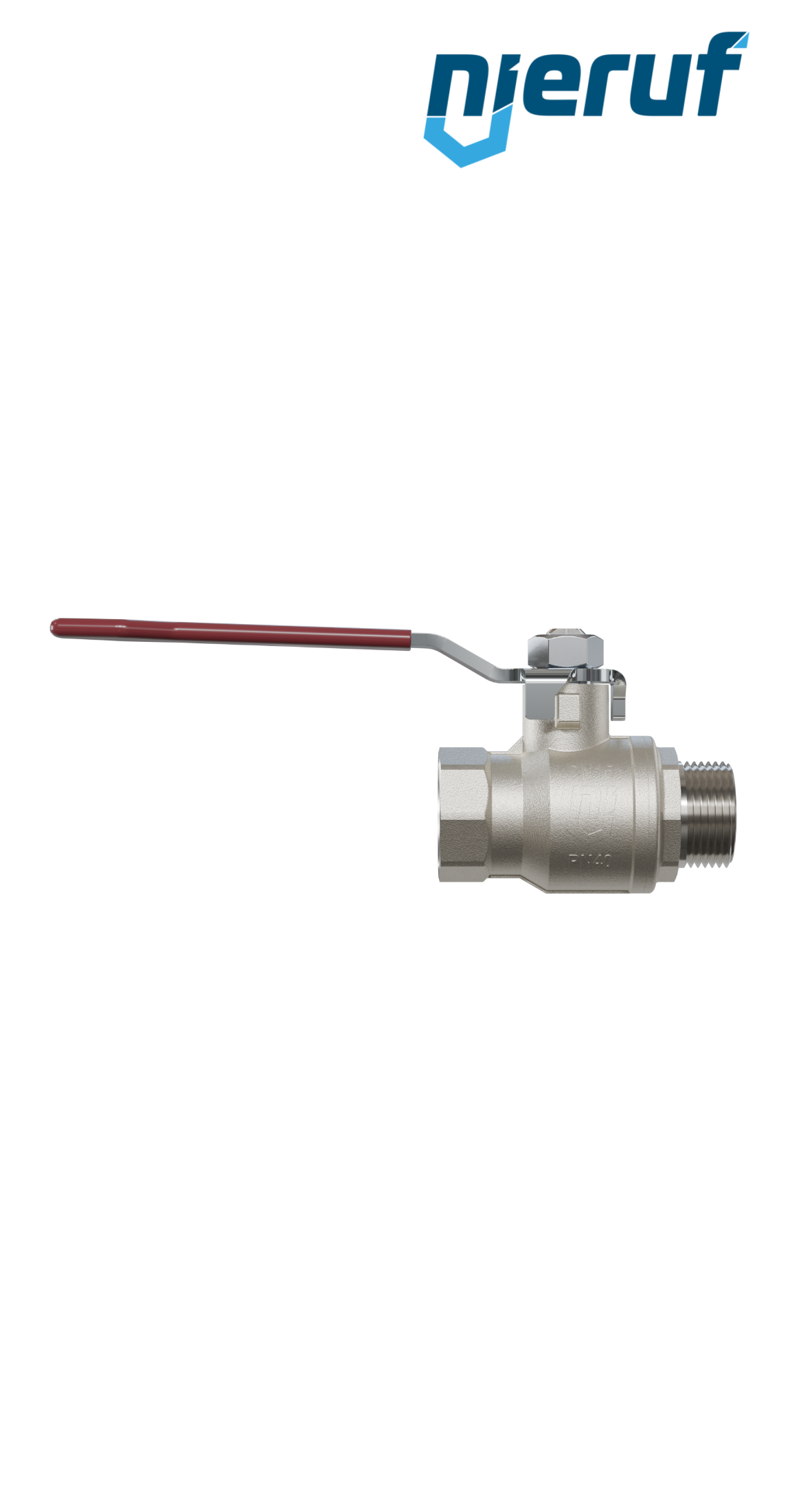 2 way ball valve DN15 - 1/2" inch GK01 female x male thread