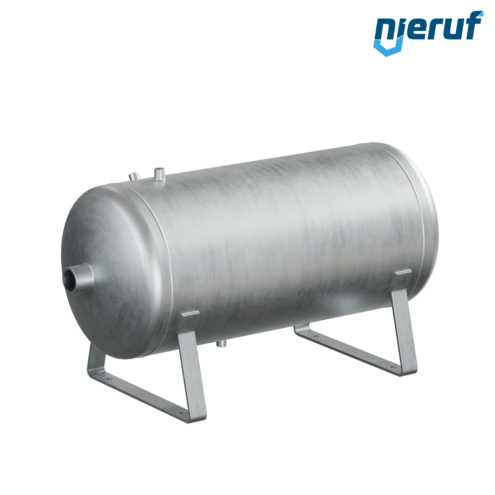 High pressure vessel horizontal BE02 150 liter, 0-26 bar, steel primed