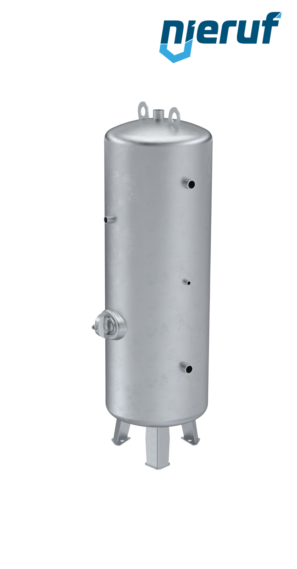 High pressure vessel vertical BE02 250 liter, 0-31 bar, steel galvanized