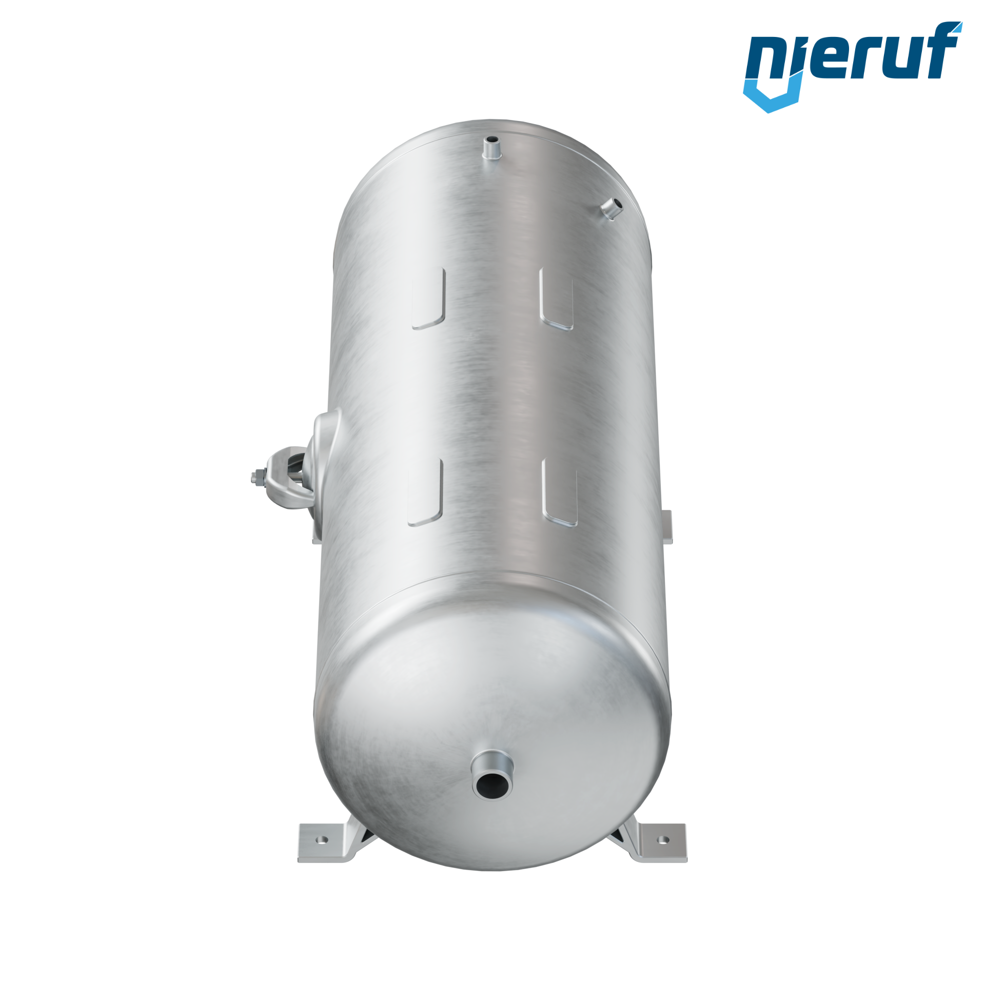 Pressure vessel horizontal BE01 250 liter, 0-11 bar, steel galvanized