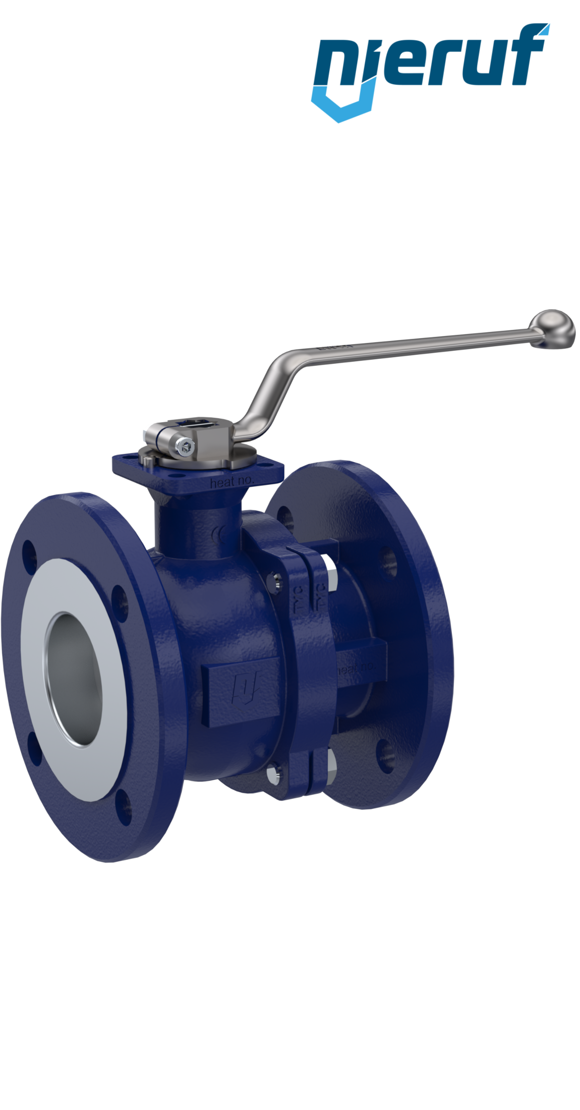 Steam-flange ball valve DN40 FK12 carbon steel 1.0619