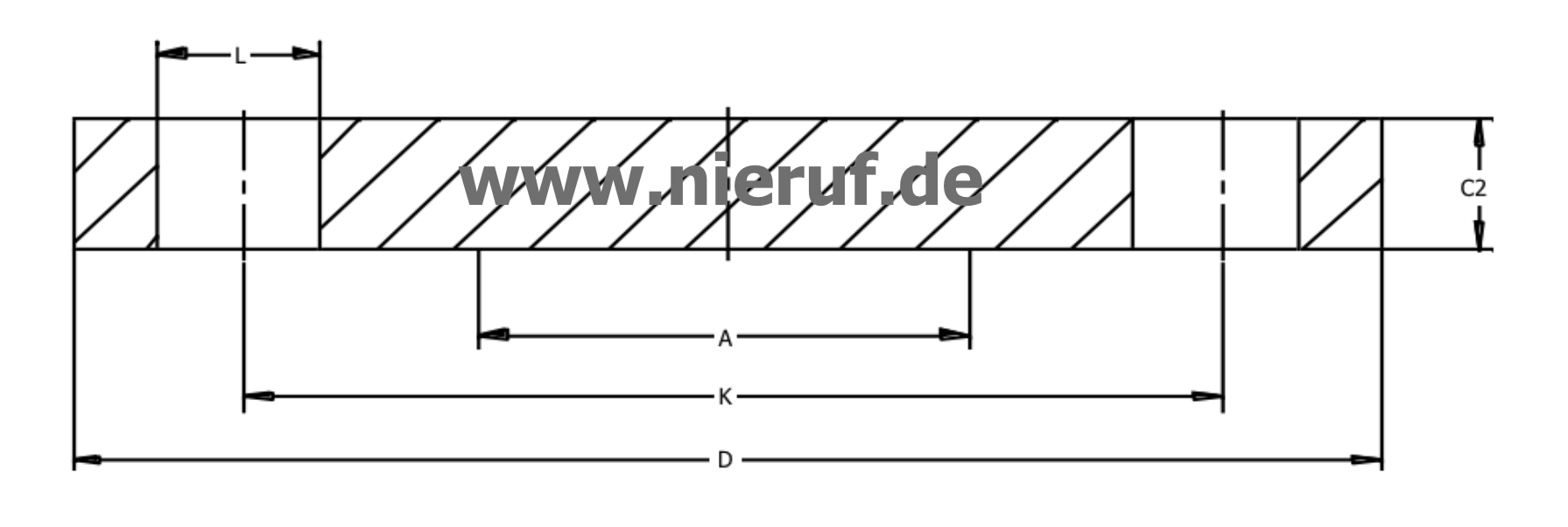 Blank flange DN100 PN10/16 EN1092-1 05 A 1.4541