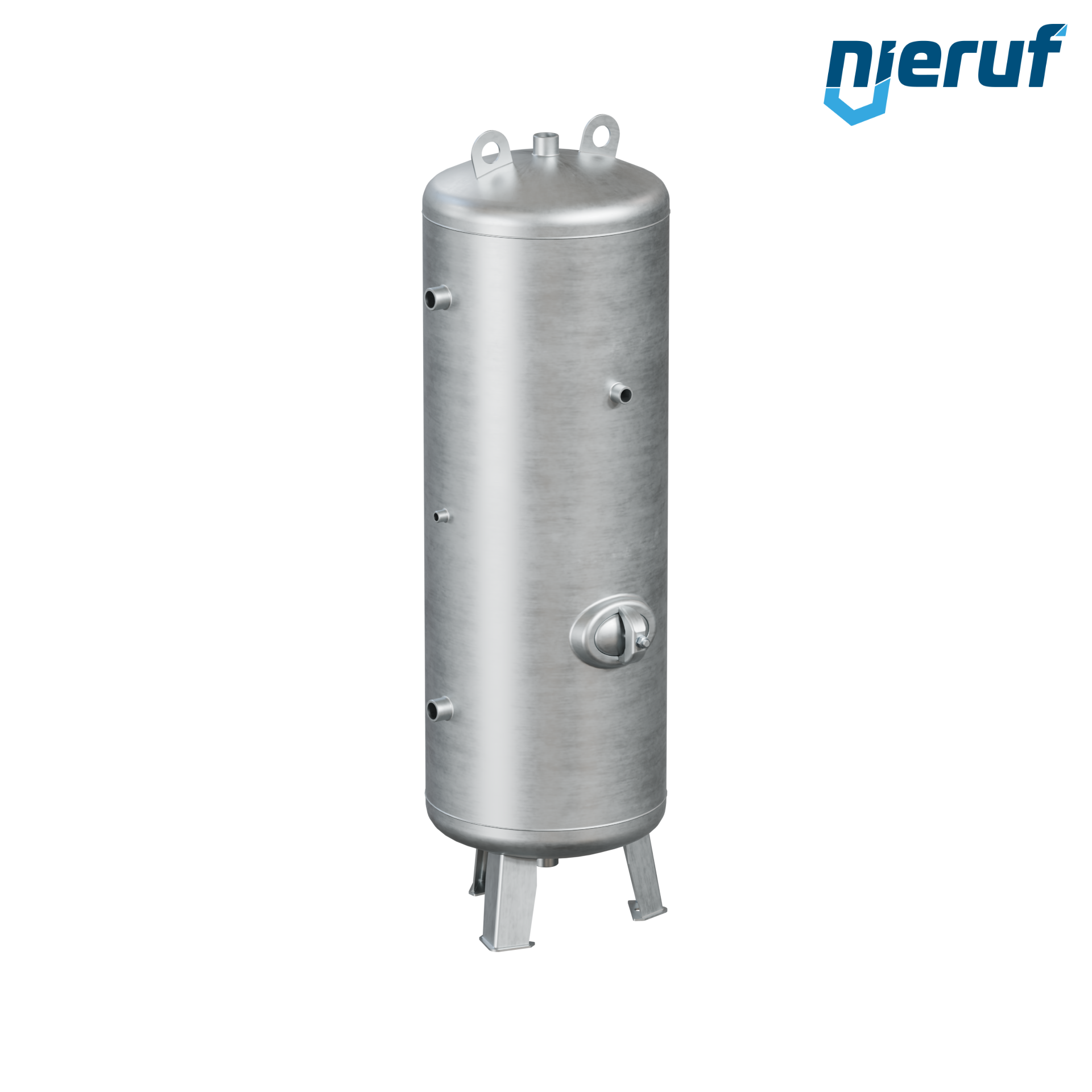 High pressure vessel vertical BE02 350 liter, 0-36 bar, steel galvanized