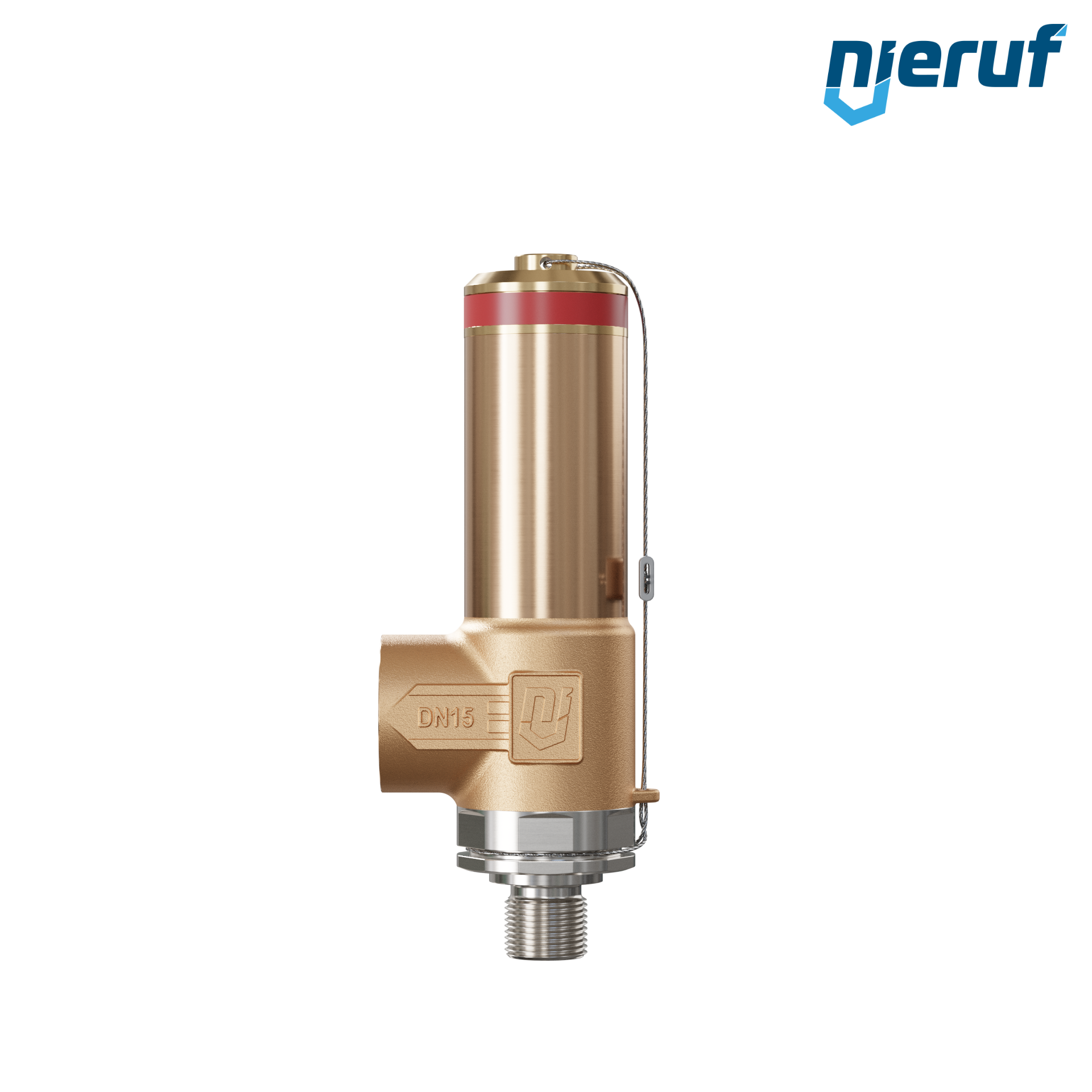 Cryo safety valve without lifting DN8 1/4" m x 1/2" fm SV18, stainless steel & gunmetal PTFE