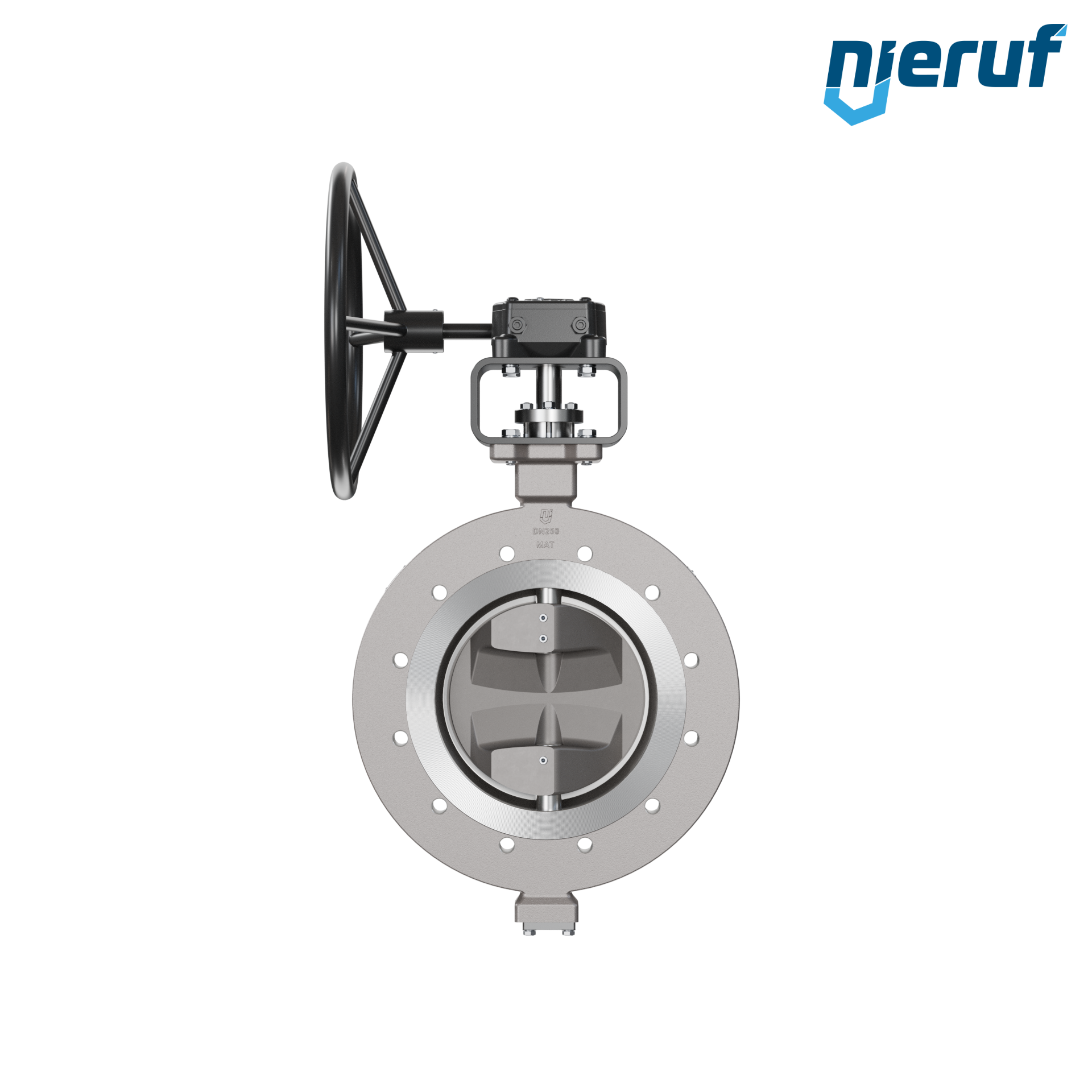 Triple offset butterfly-valve stainless steel AK14 DN 250 PN10 worm gear