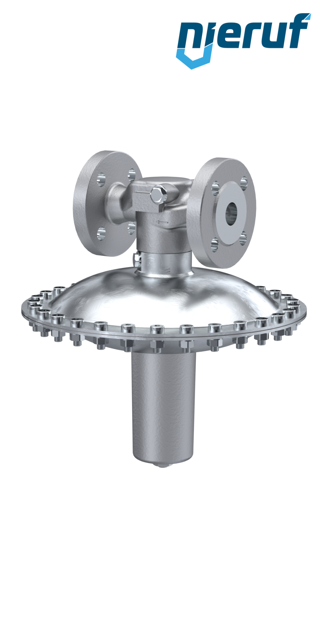 low-pressure reducing valve DN15 DM23 flange ANSI 150 stainless steel FKM 50 - 200 mbar