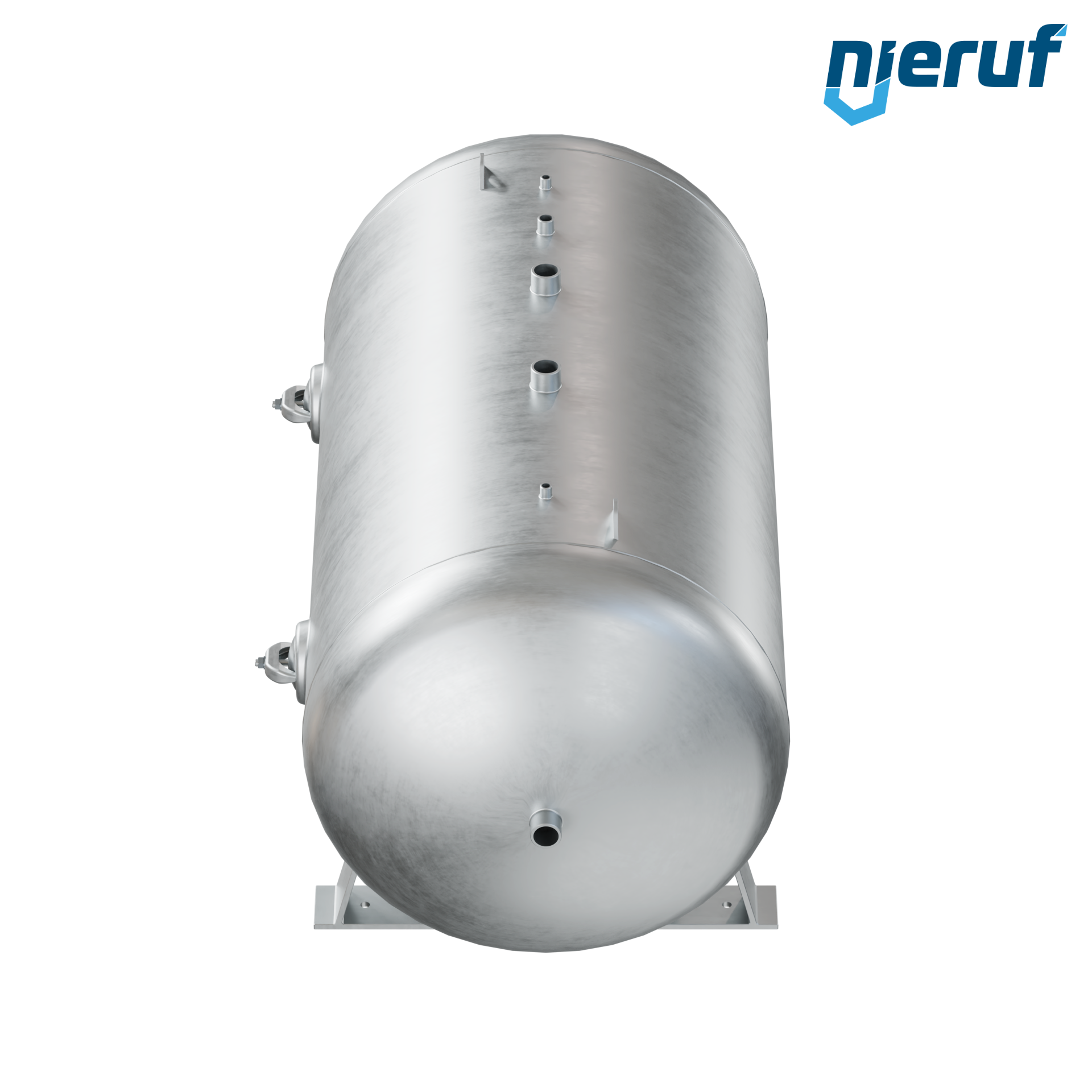 High pressure vessel horizontal BE02 2000 liter, 0-36 bar, steel galvanized