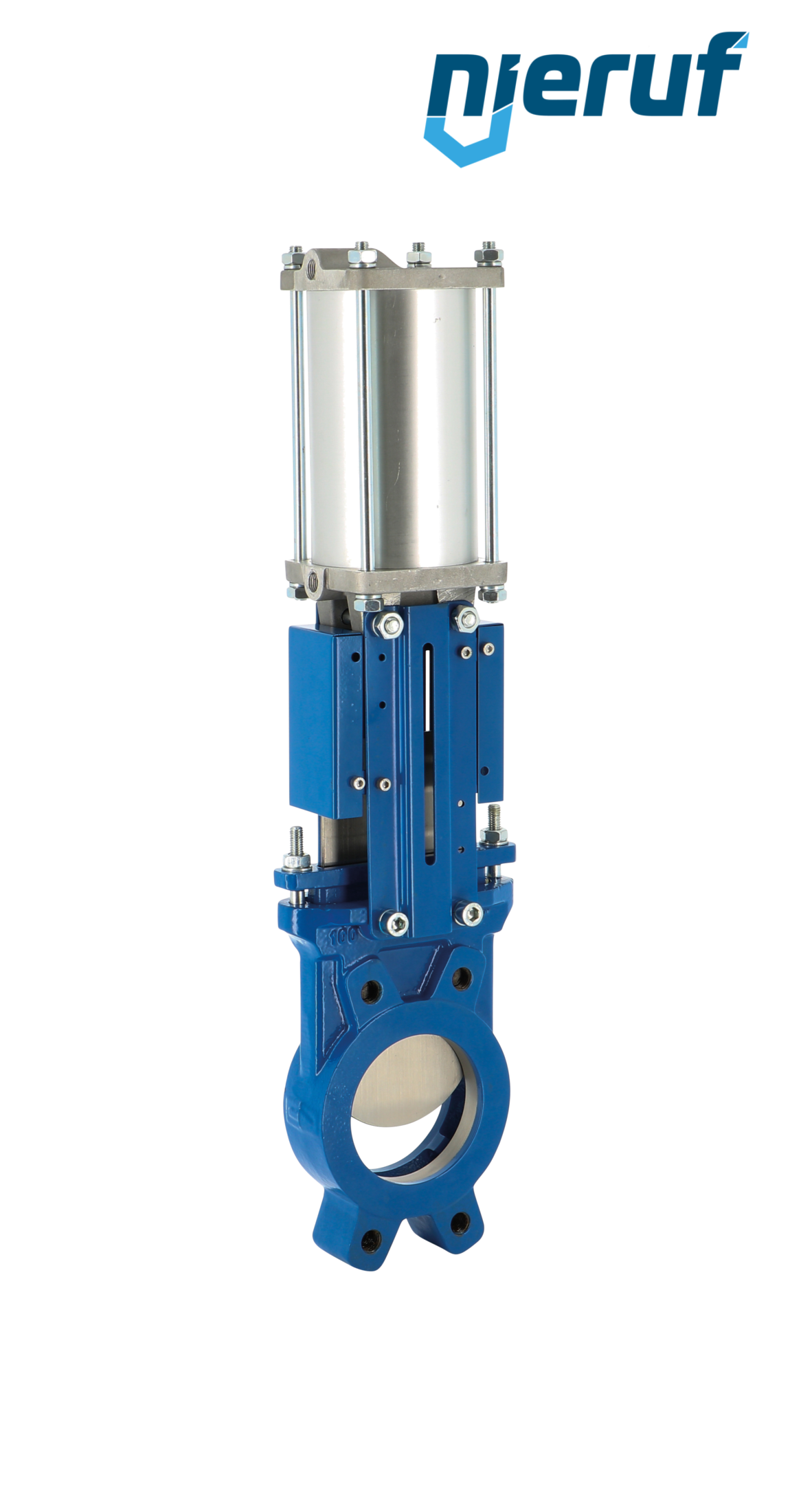 Knife gate valve DN 400 SR02 NBR pneumatic actuation double acting