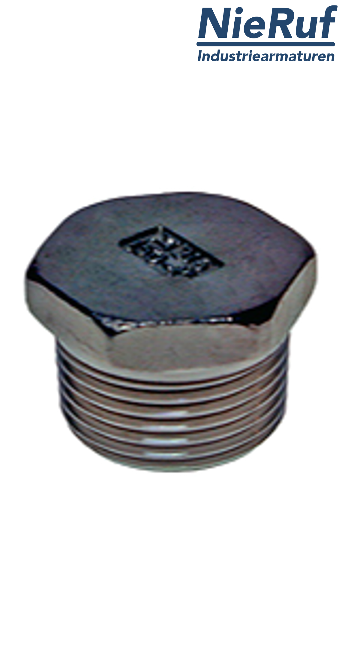 plug 3/4" inch NPT male stainless steel 316L