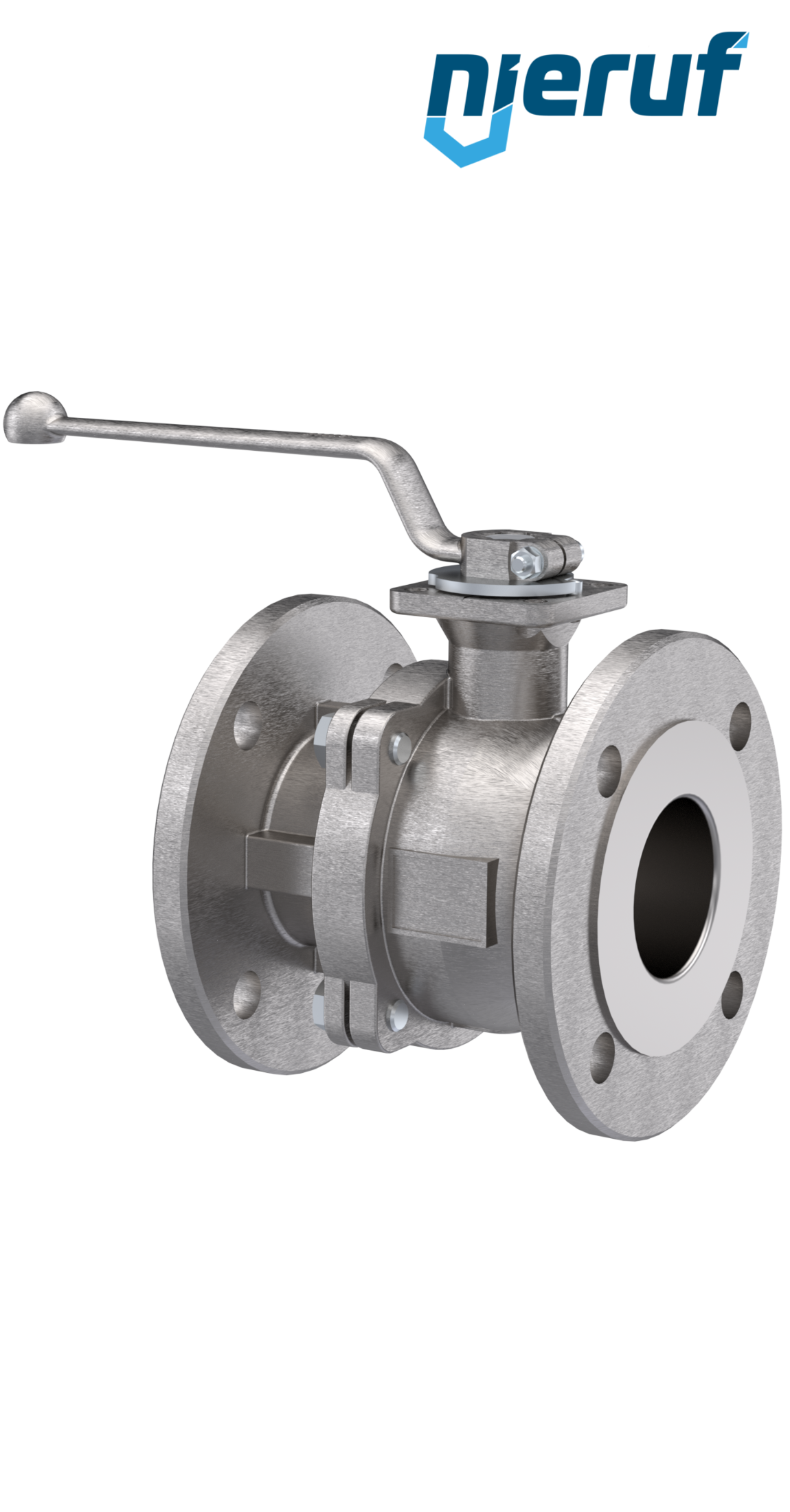 Steam-flange ball valve FK05 DN65 PN40 made of stainless steel 1.4408