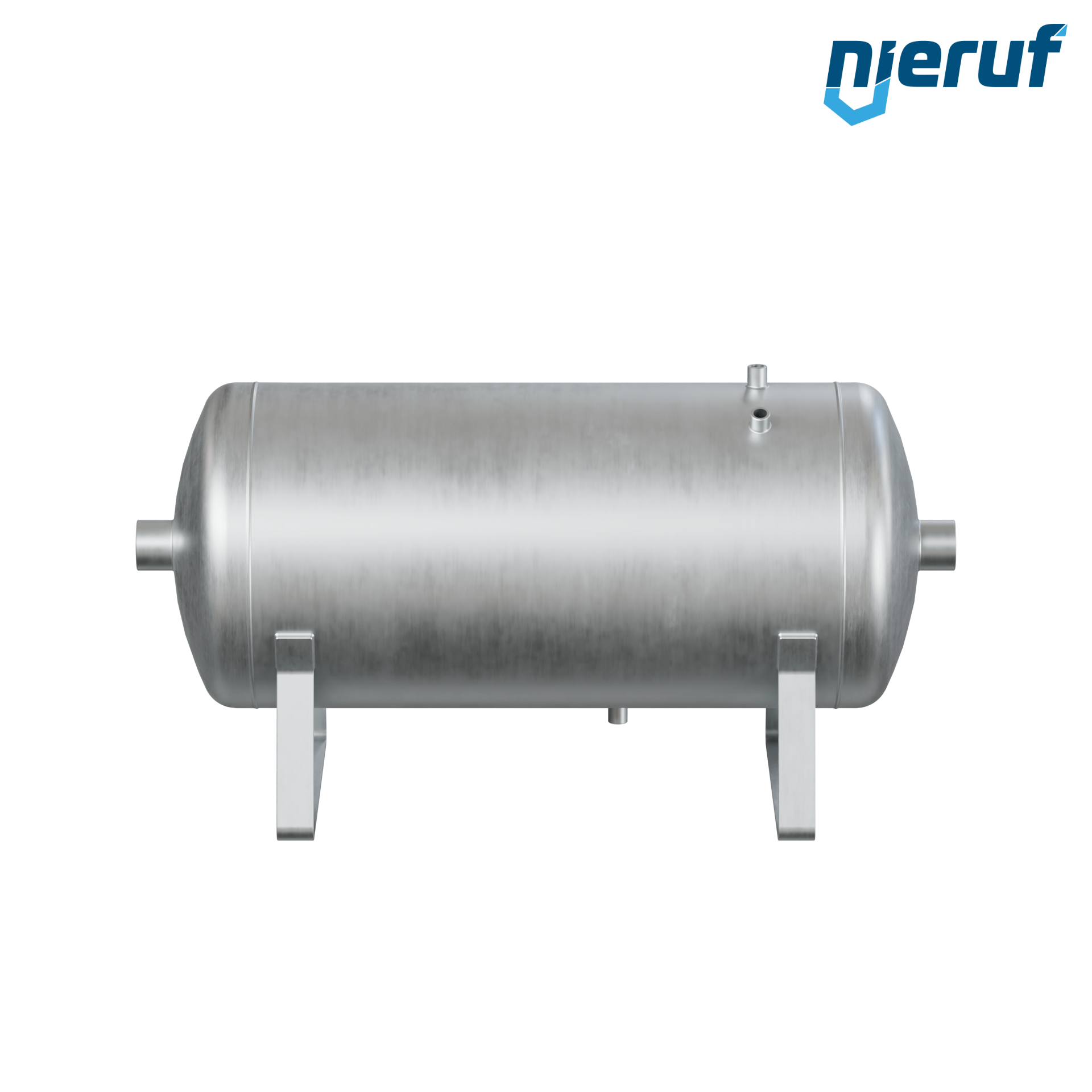 High pressure vessel horizontal BE02 150 liter, 0-36 bar, steel galvanized