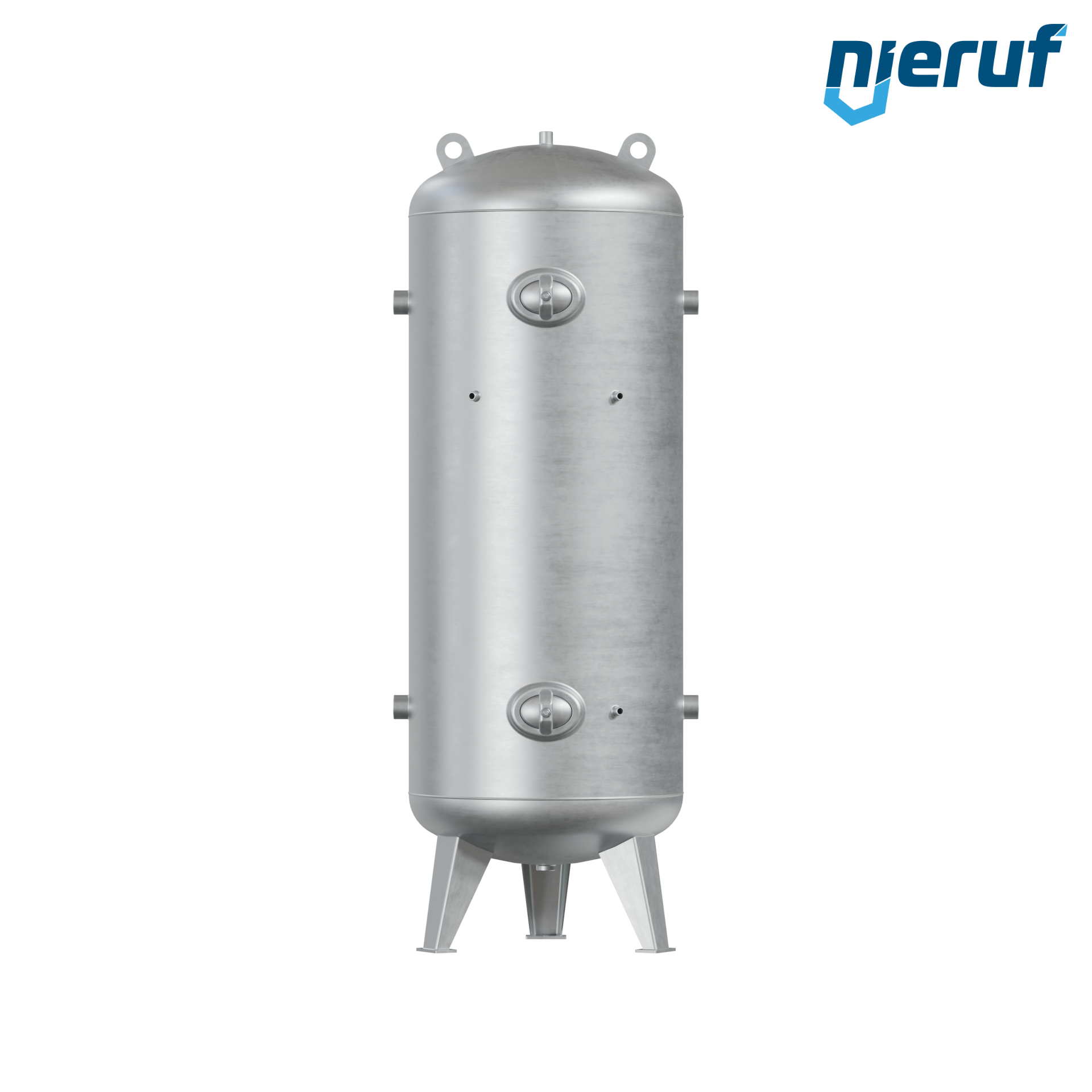 Vacuum vessel vertical BE03 1000 liter, -1-3 bar, steel galvanized