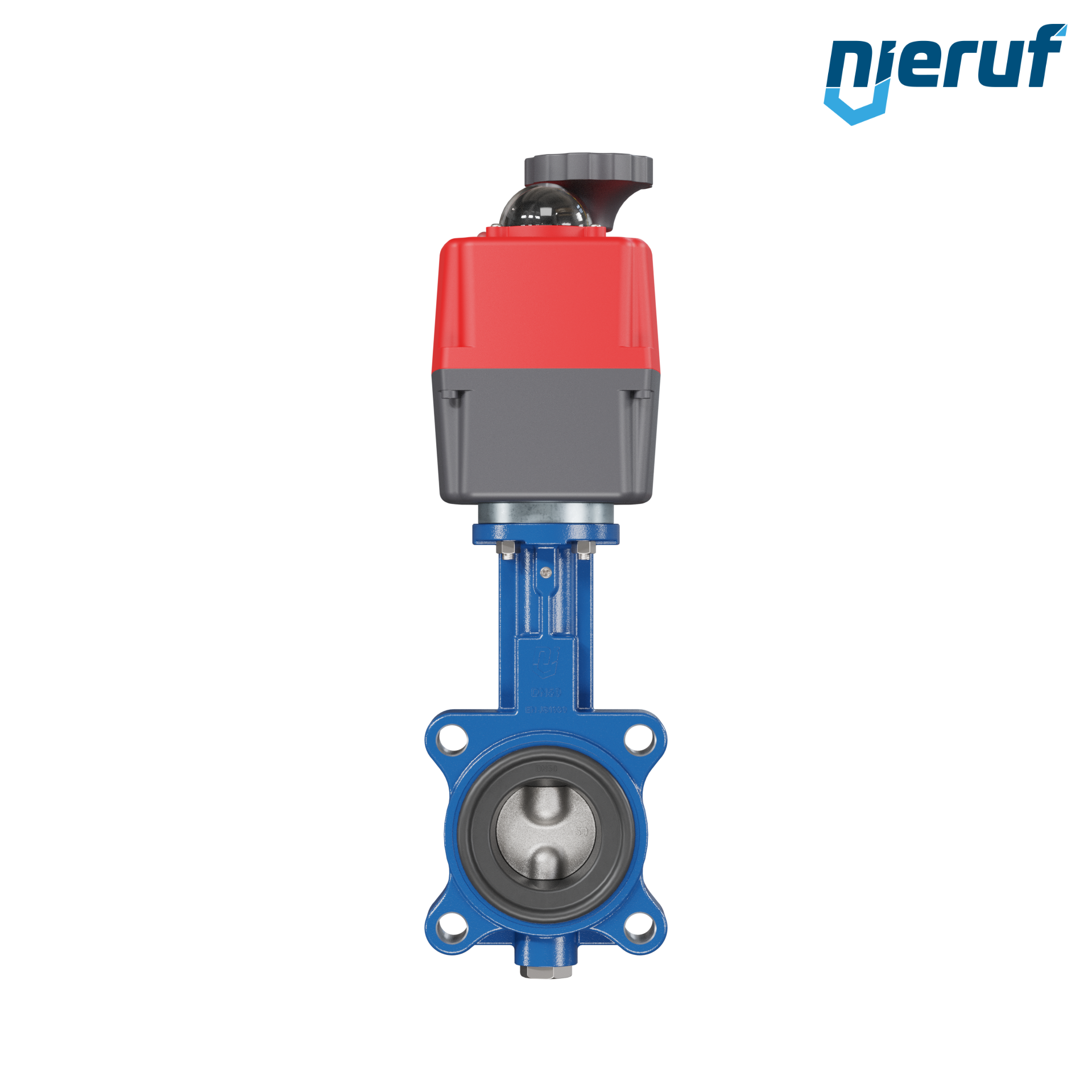 Butterfly valve DN 50 Lug type electric actuator 24-240V DVGW gas