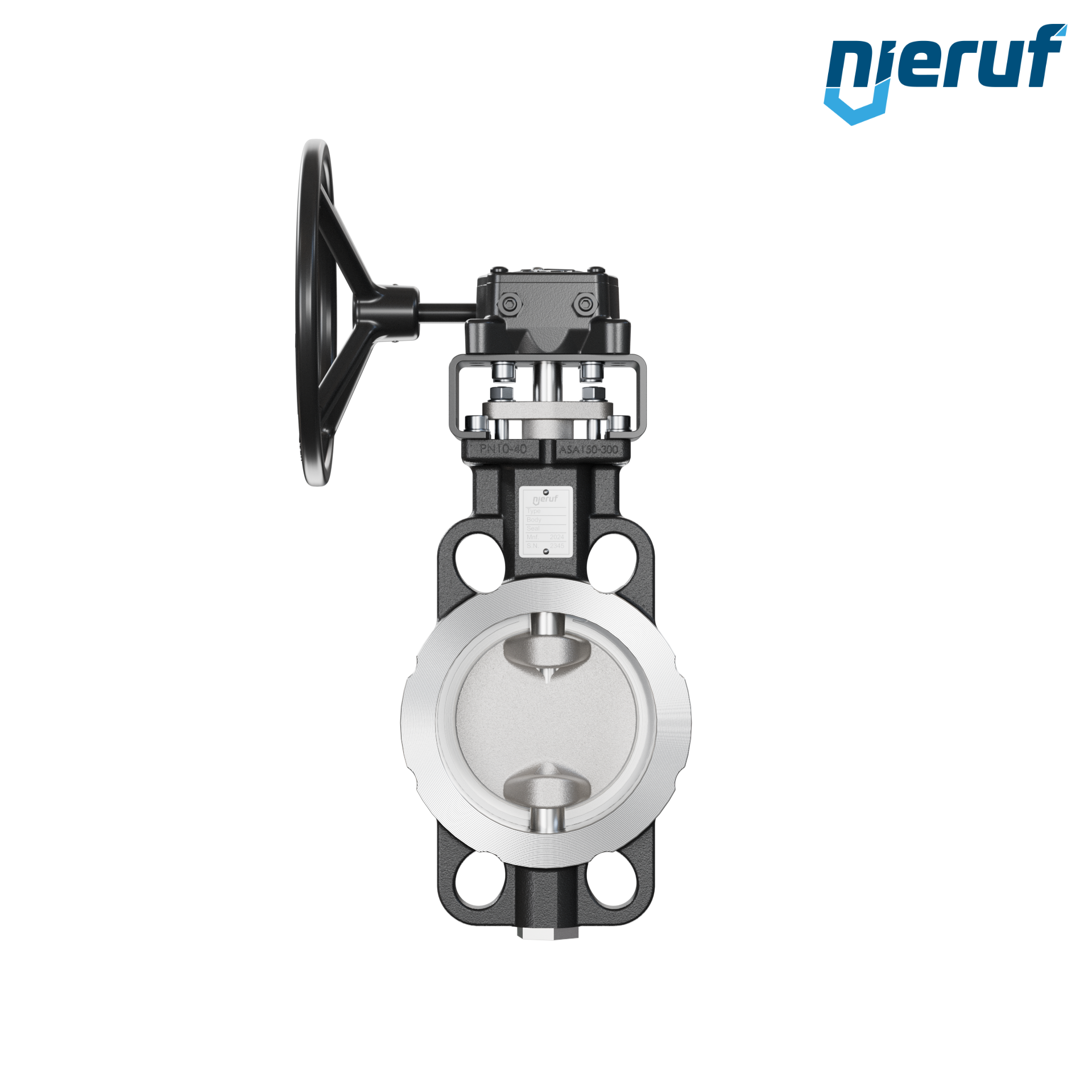 Double offset butterfly-valve AK11 DN 100 PN10-40 ANSI150-300 worm gear