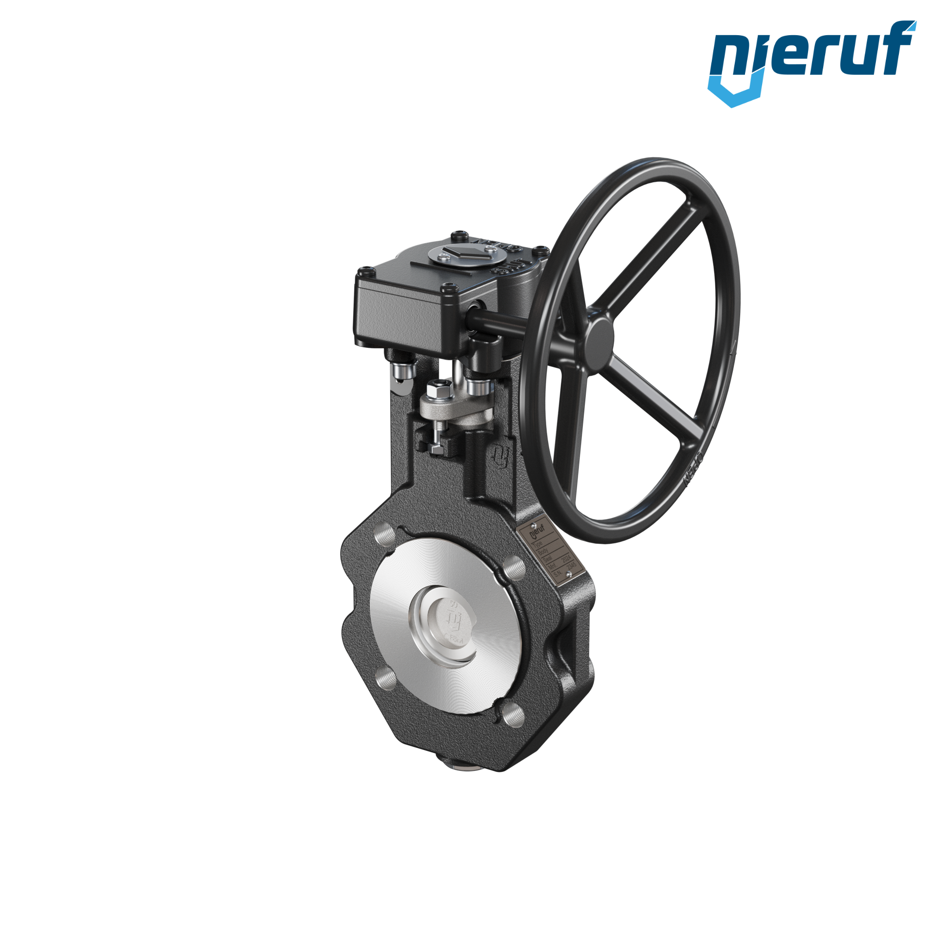 Double offset butterfly-valve AK12 DN 50 PN10-40 worm gear