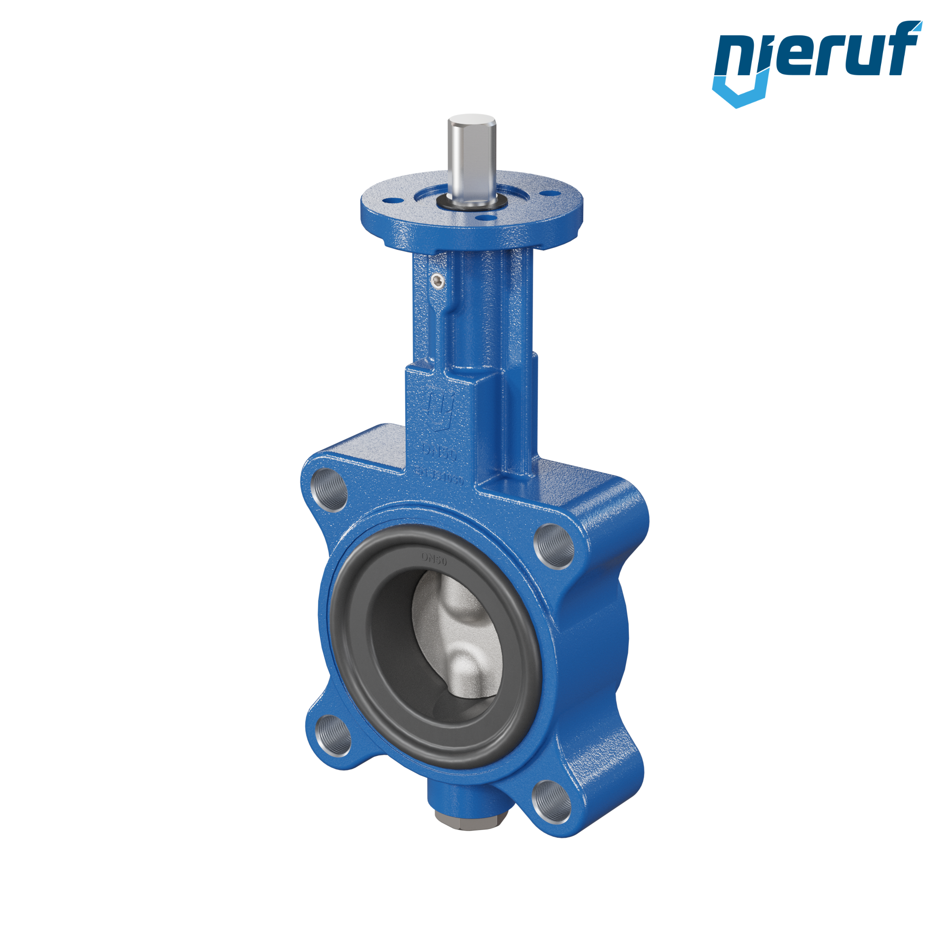 Butterfly valve AK02 DN 50 PN10-PN16 DVGW-gas without lever