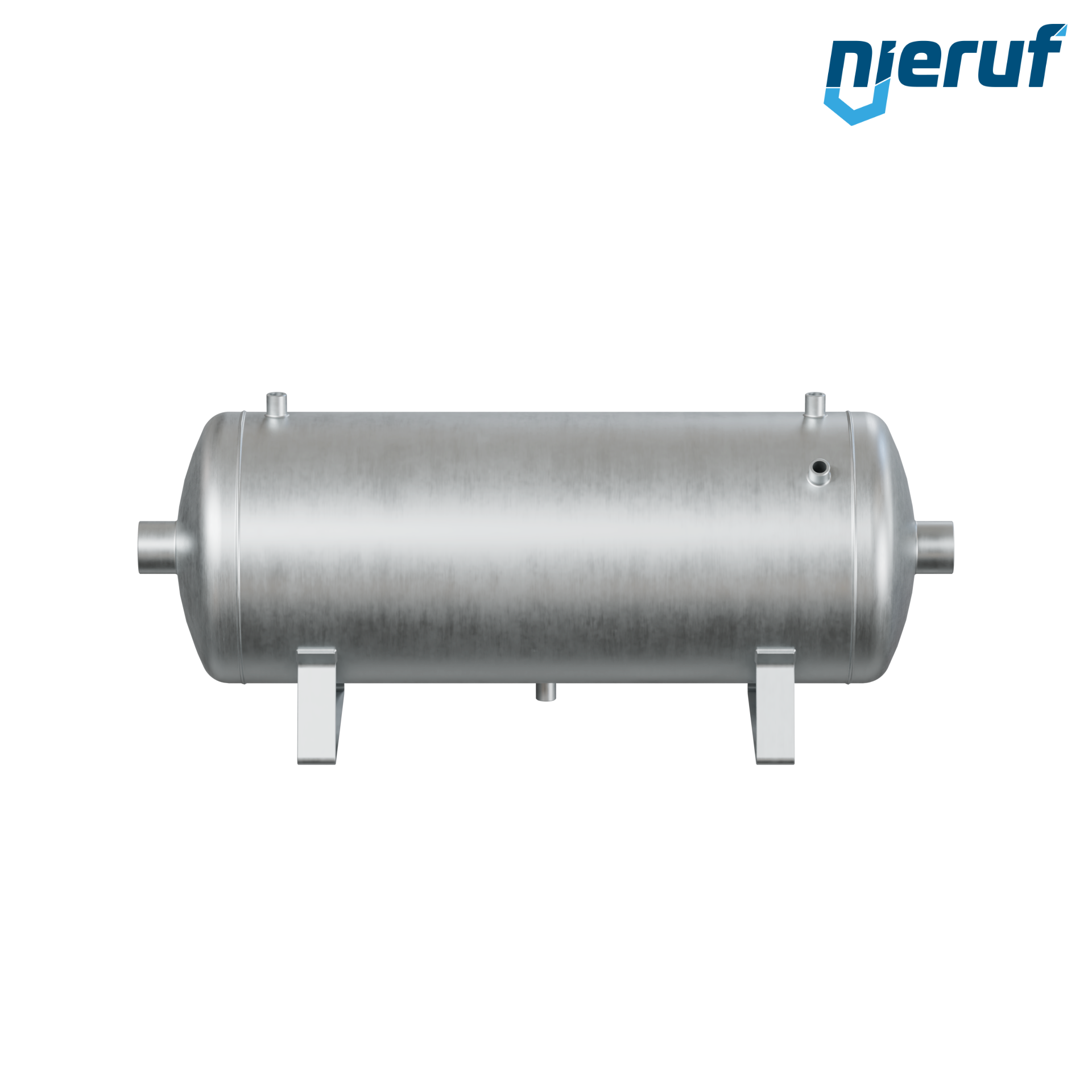 Pressure vessel horizontal BE01 90 liter, 0-16 bar, steel primed