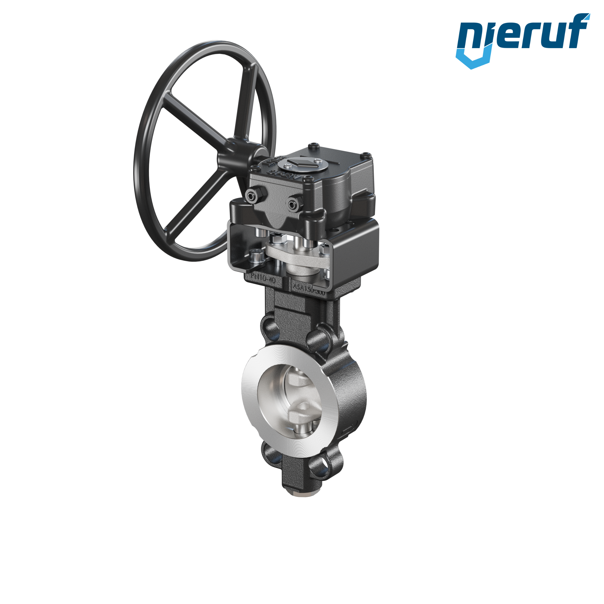 Double offset butterfly-valve AK11 DN 50 PN10-40 ANSI150-300 worm gear