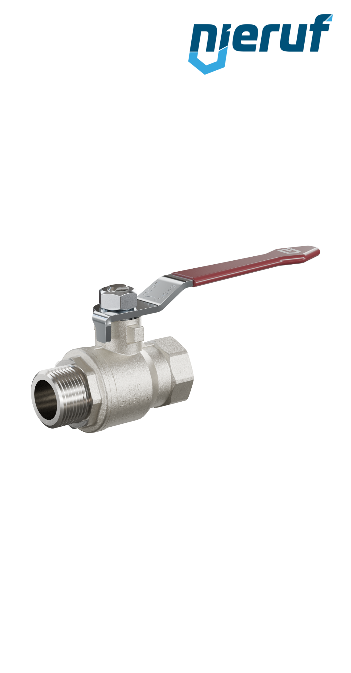 2 way ball valve DN15 - 1/2" inch GK01 female x male thread