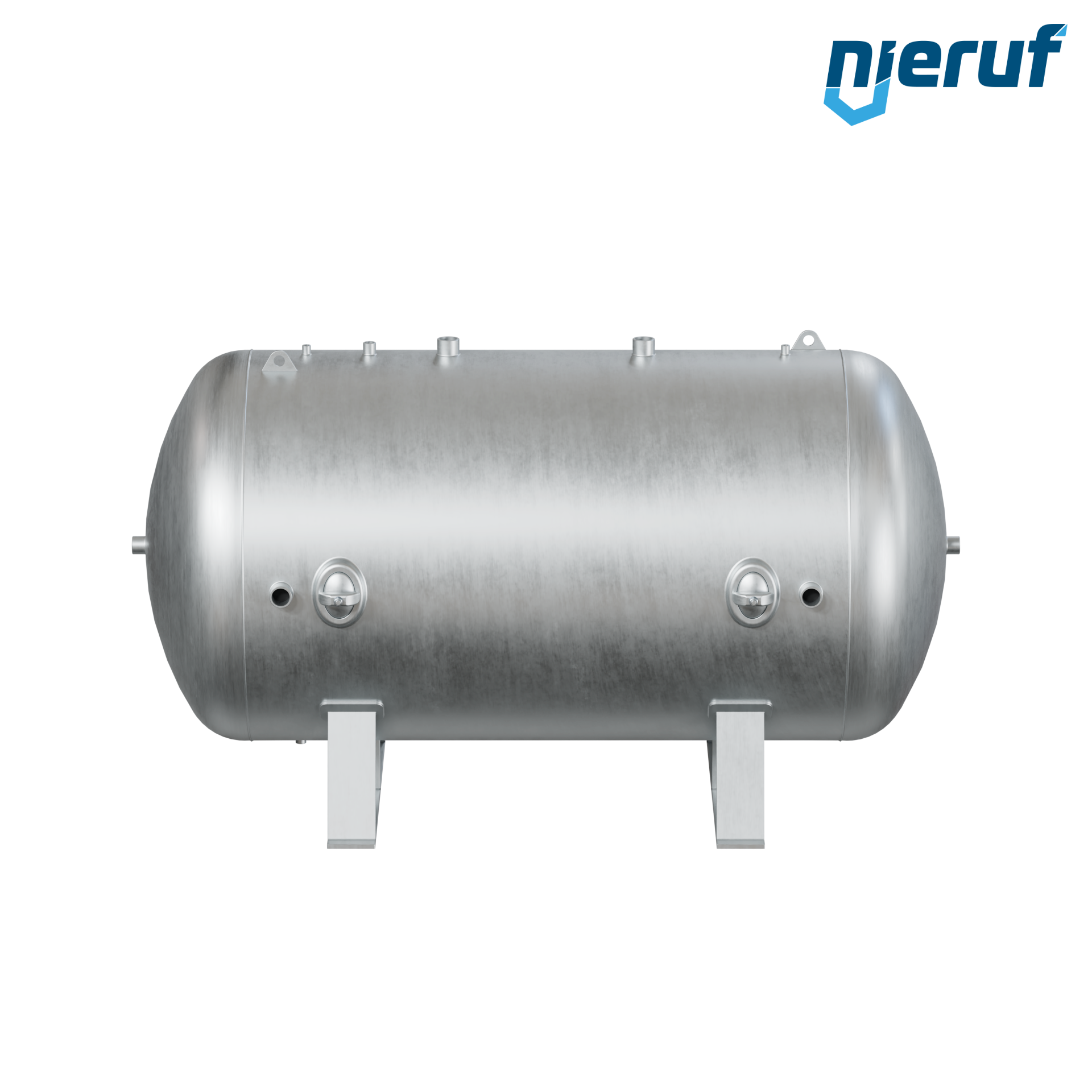 High pressure vessel horizontal BE02 3000 liter, 0-41 bar, steel galvanized