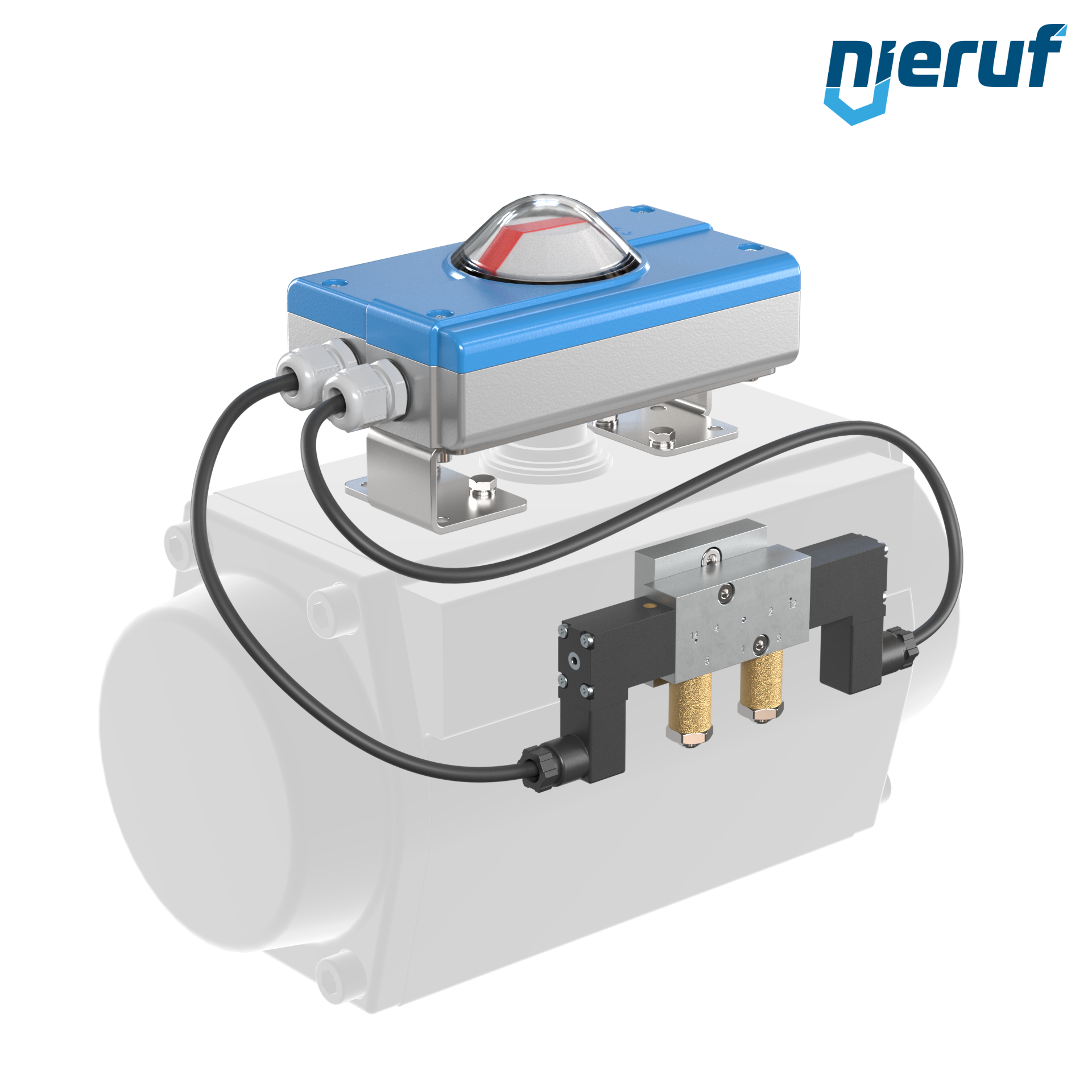 Positioner PS01 for pneumatic actuators double acting air volume less than 5 l