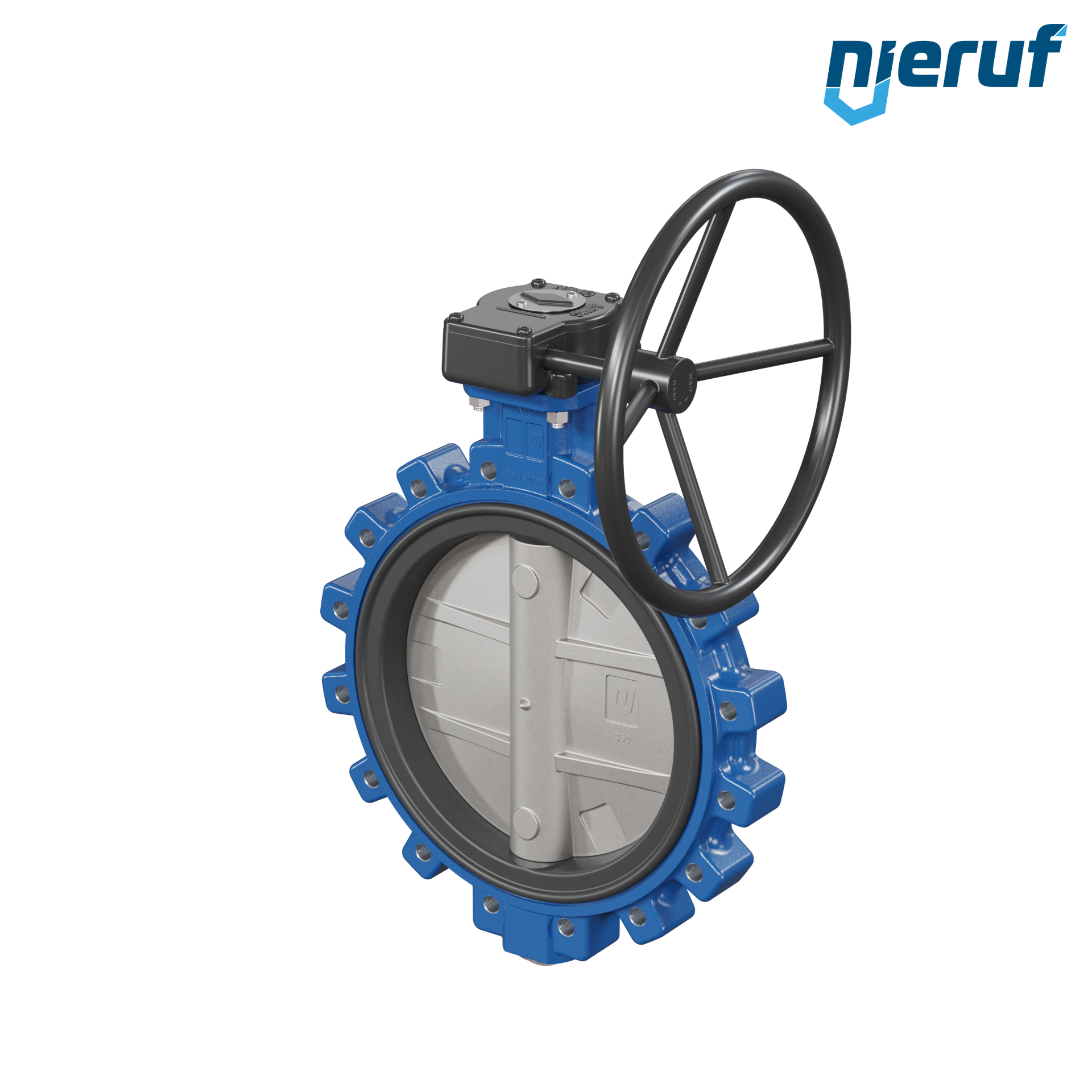 Butterfly valve AK02 DN 350 PN10 FPM Worm gear