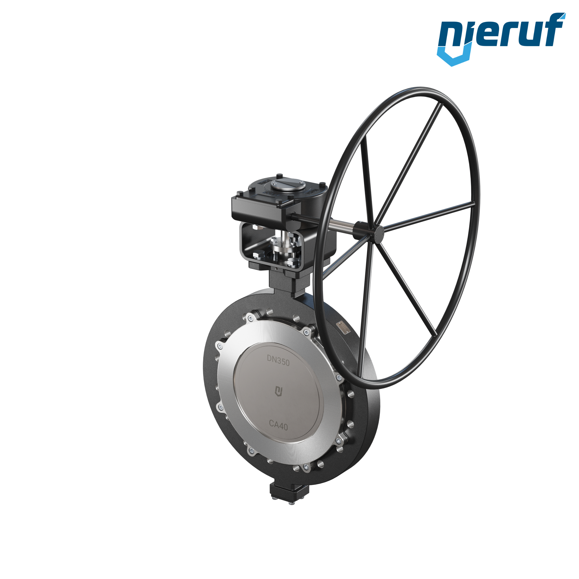 Triple offset butterfly-valve carbon steel AK14 DN 350 PN16 worm gear