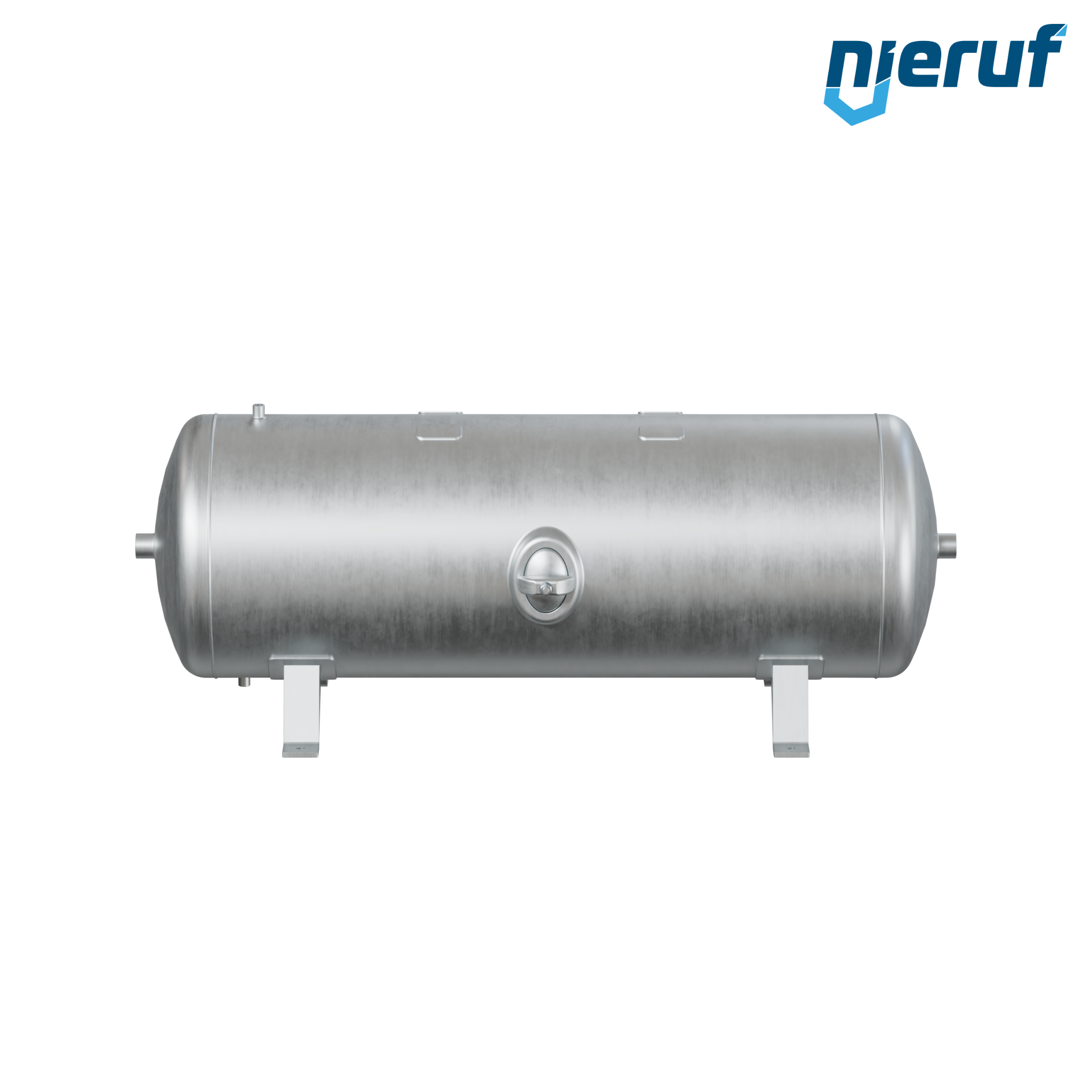 High pressure vessel horizontal BE02 500 liter, 0-26 bar, steel galvanized