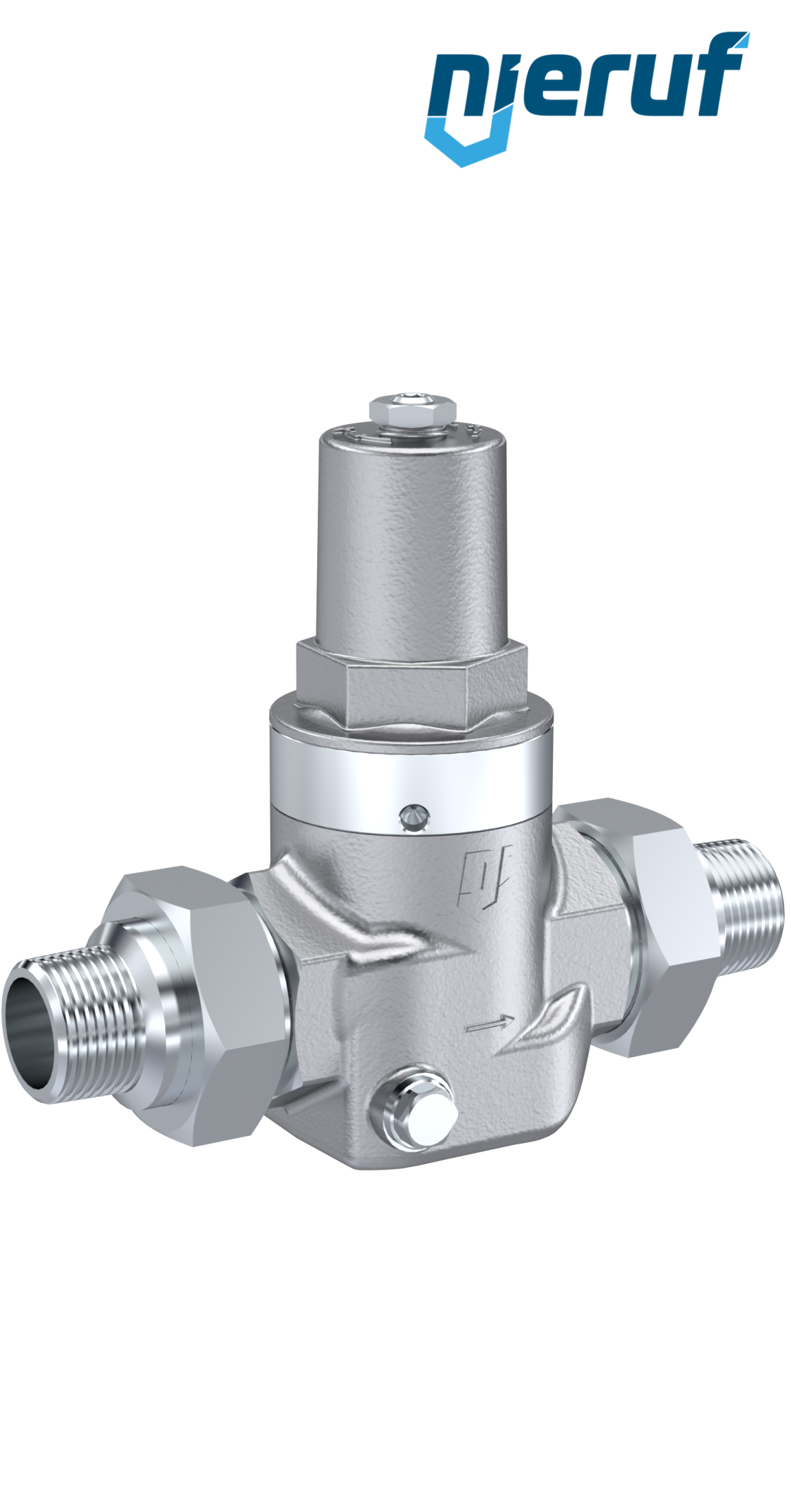 Piston-pressure reducing valve male thread 1" Inch DM10 stainless steel FPM 2.0 - 20.0 bar