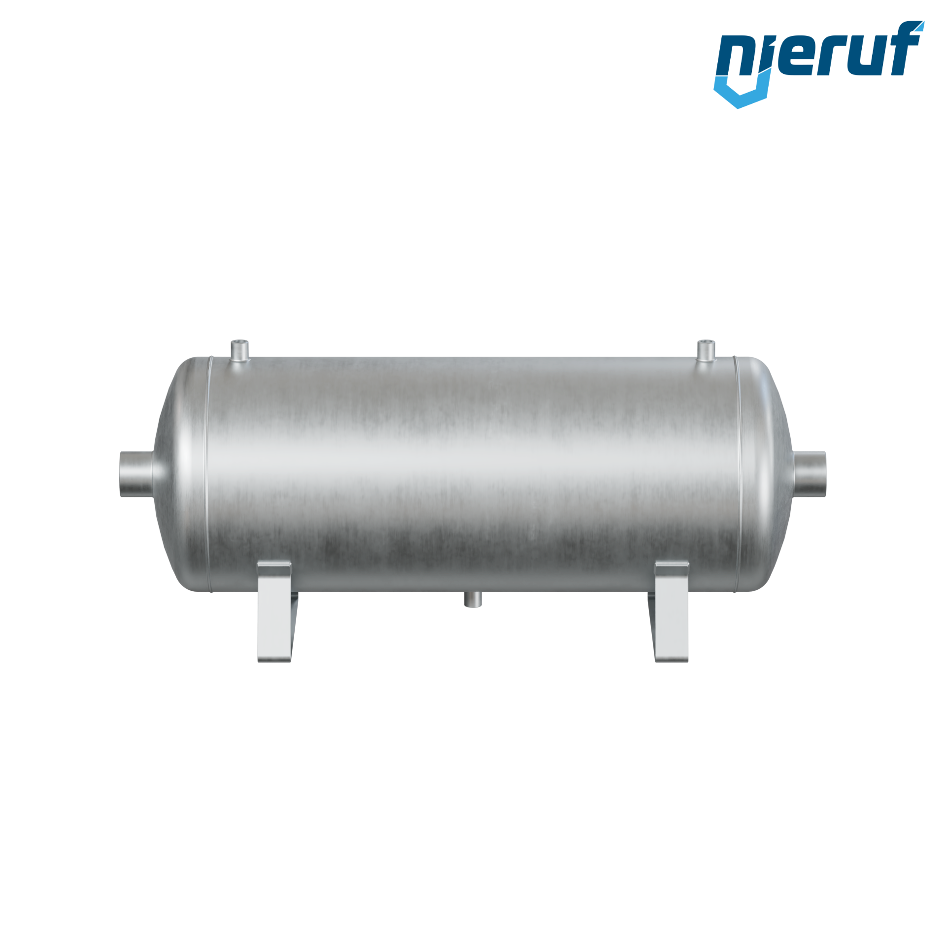 Pressure vessel horizontal BE01 90 liter, 0-16 bar, steel primed