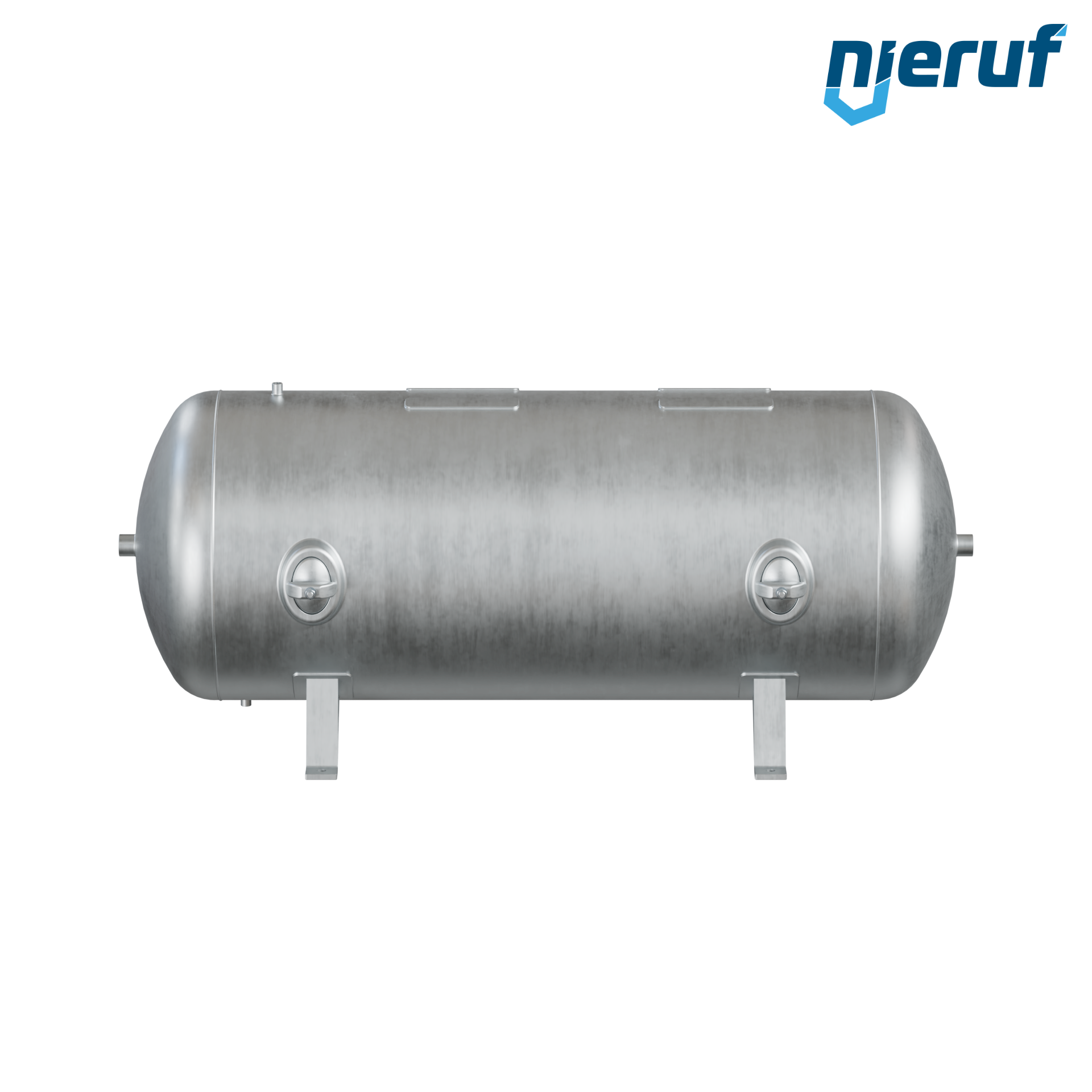 Pressure vessel horizontal BE01 1000 liter, 0-11 bar, steel primed