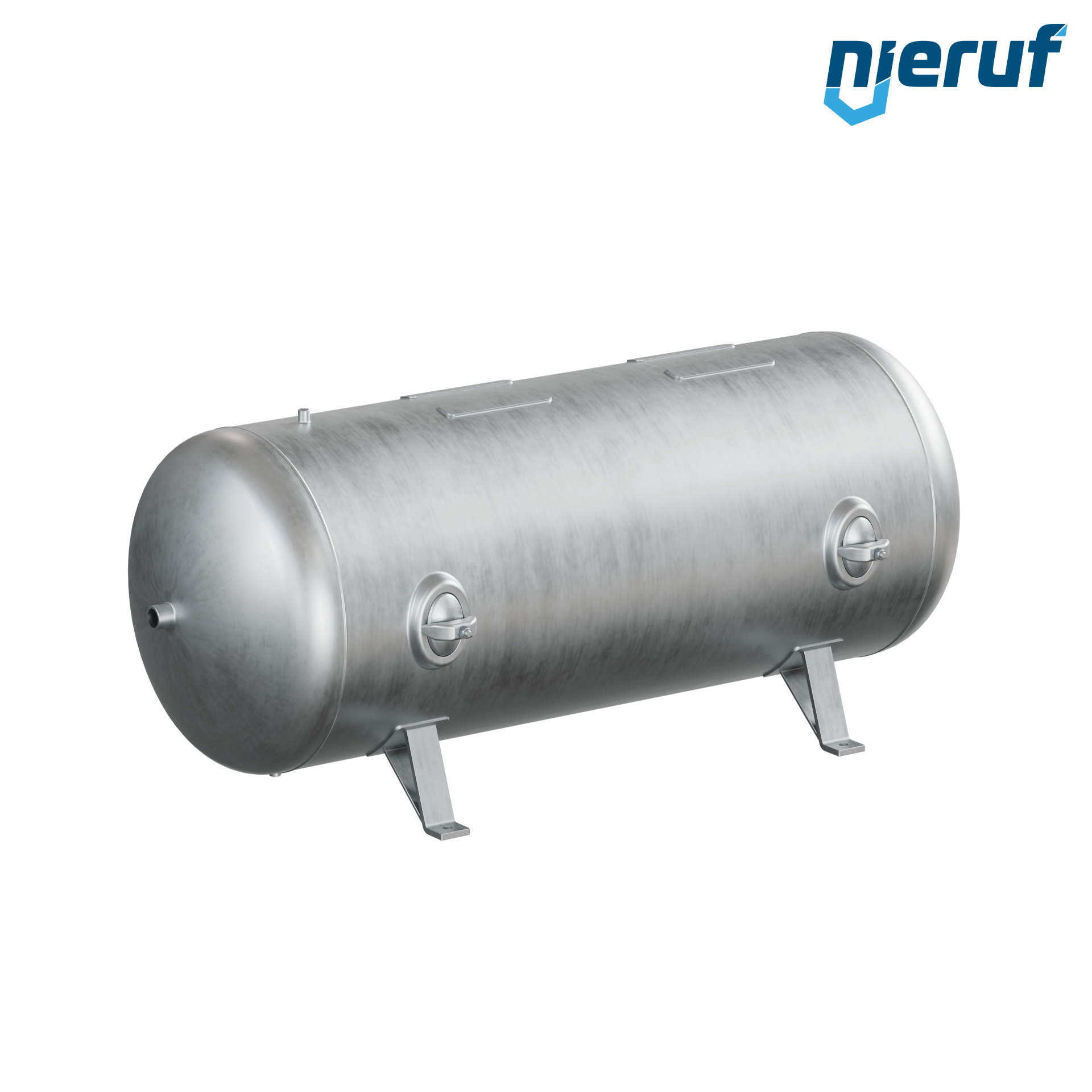 Pressure vessel horizontal BE01 1000 liter, 0-11 bar, steel galvanized