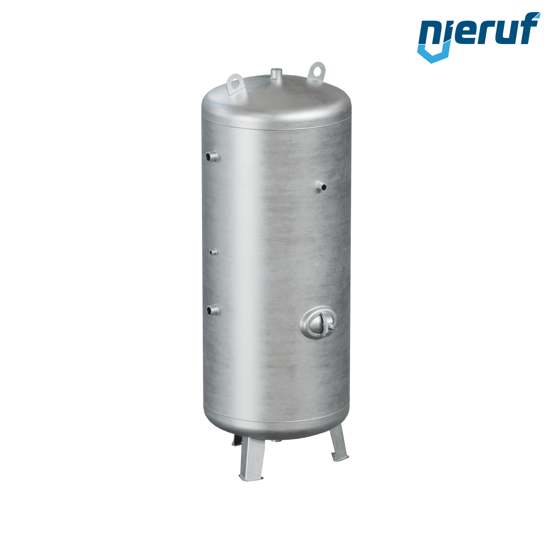 Pressure vessel vertical BE01 750 liter, 0-11 bar, steel galvanized