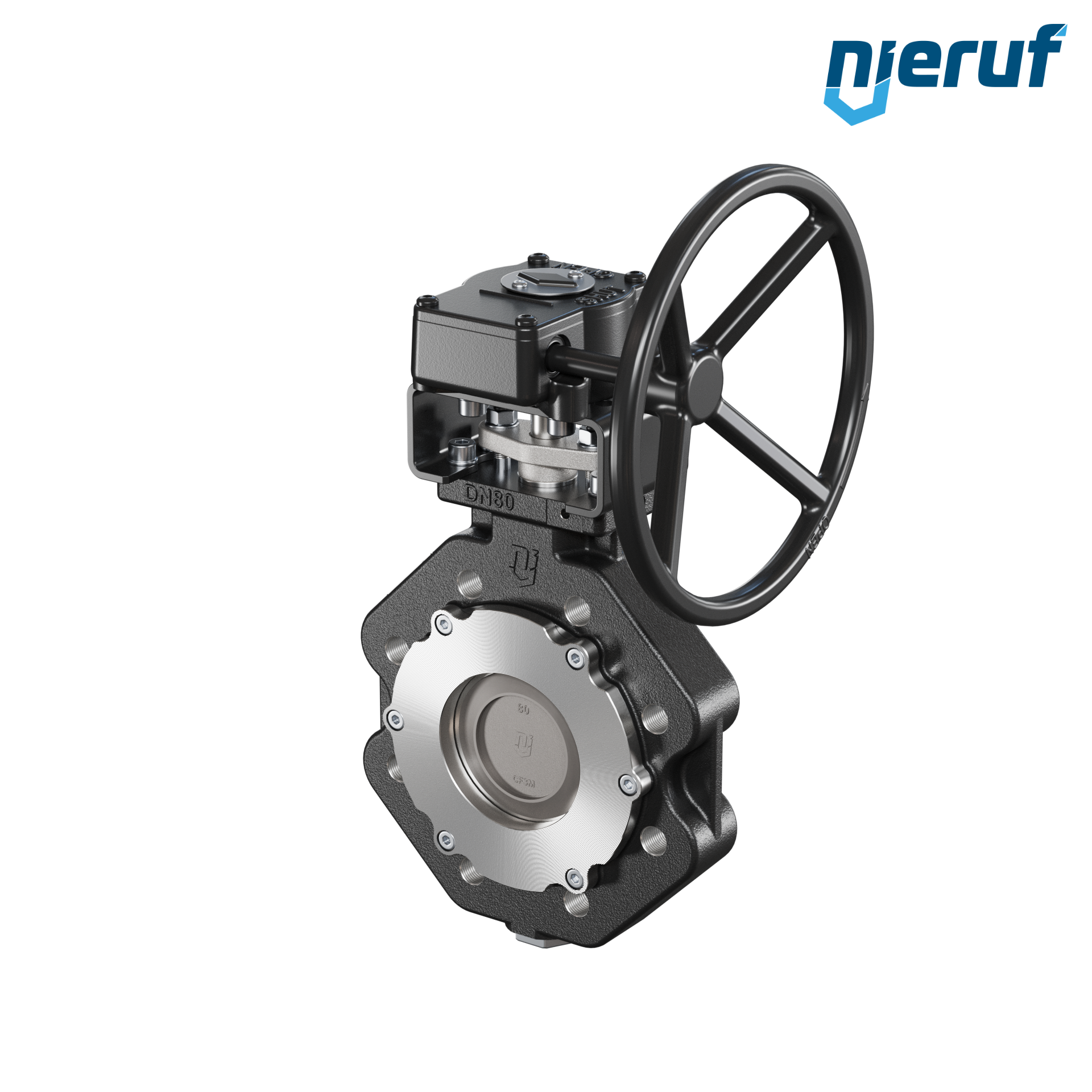 Triple offset butterfly-valve carbon steel AK14 DN 80 PN10-40 ANSI150-300 worm gear