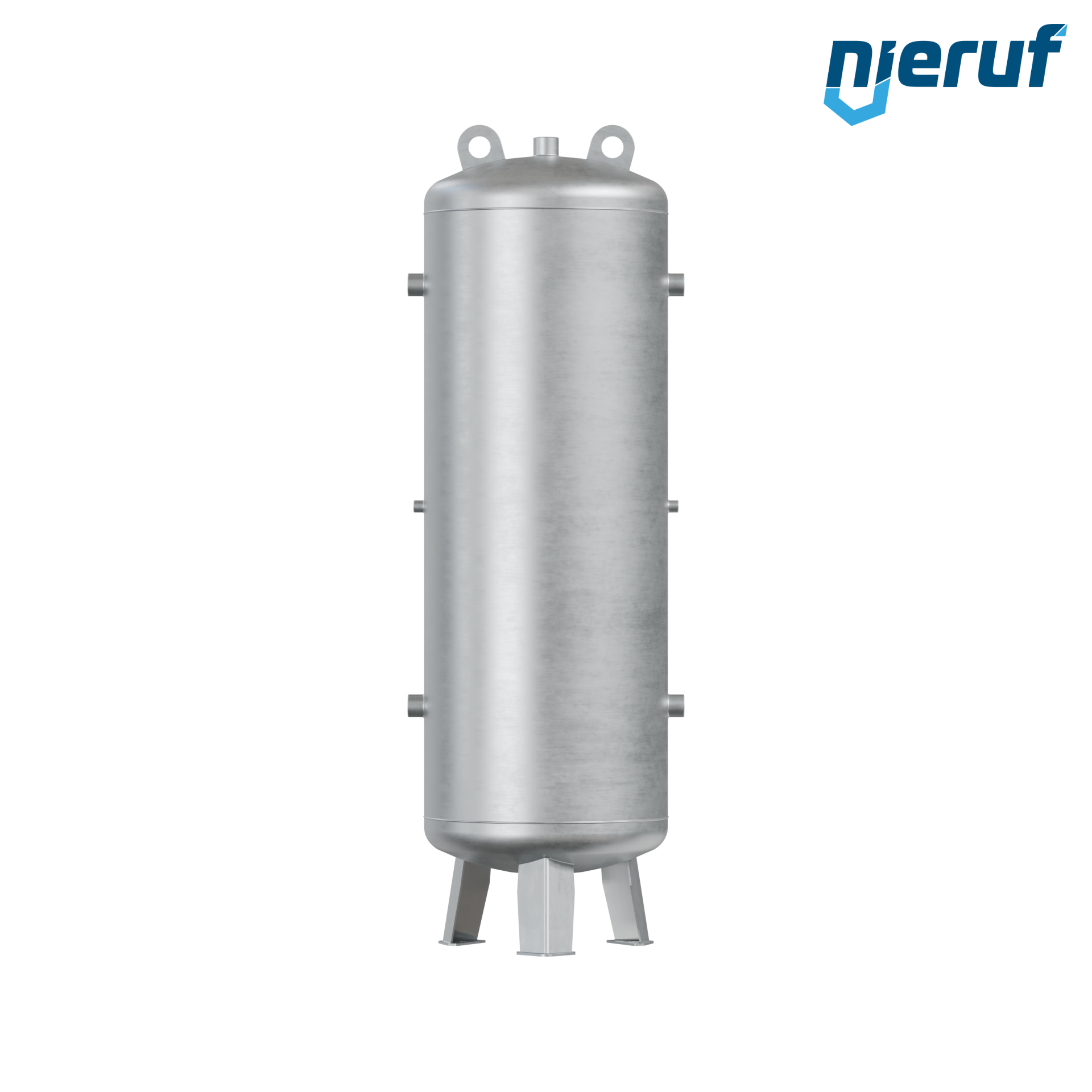 Vacuum vessel vertical BE03 350 liter, -1-3 bar, steel galvanized