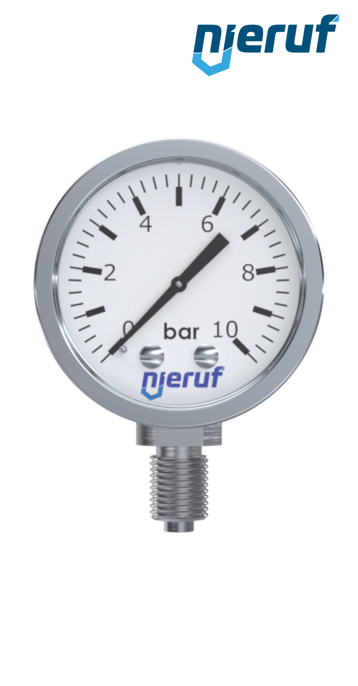 pressure gauge G 1/4" radial 50 mm stainless steel MM05 0 - 25,0 bar
