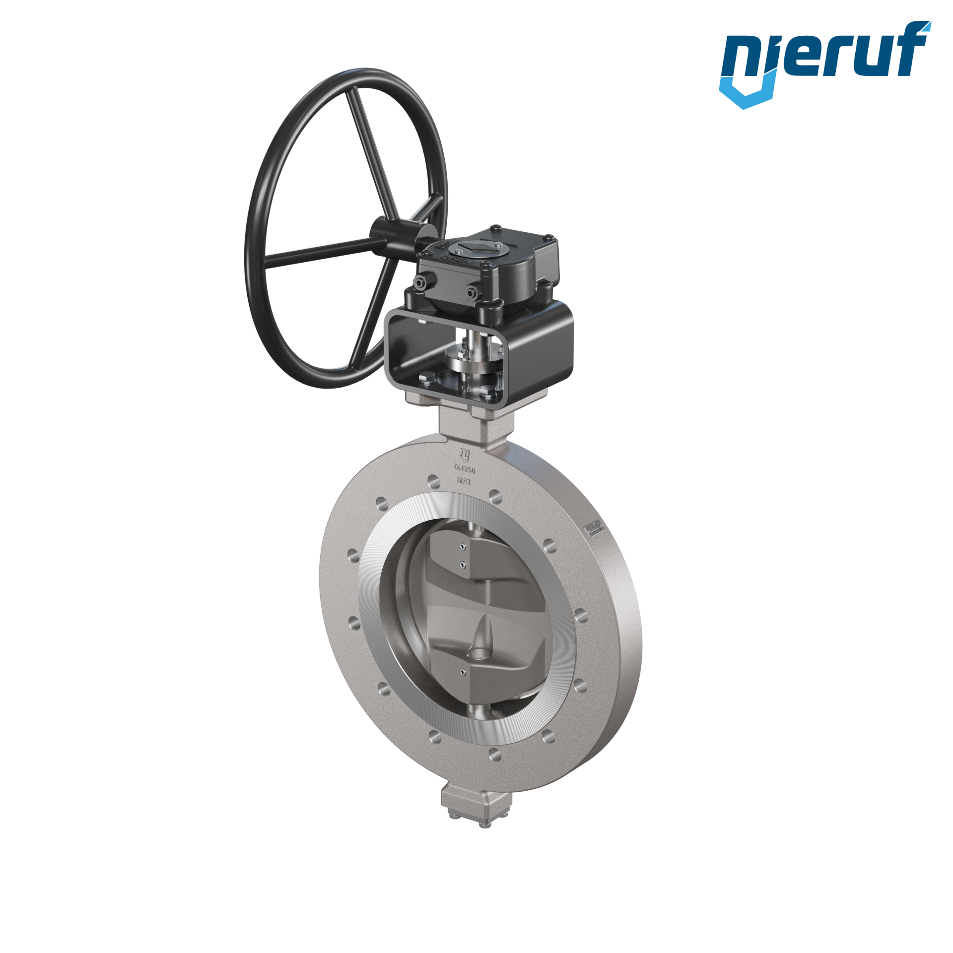 Triple offset butterfly-valve stainless steel AK14 DN 250 PN10 worm gear