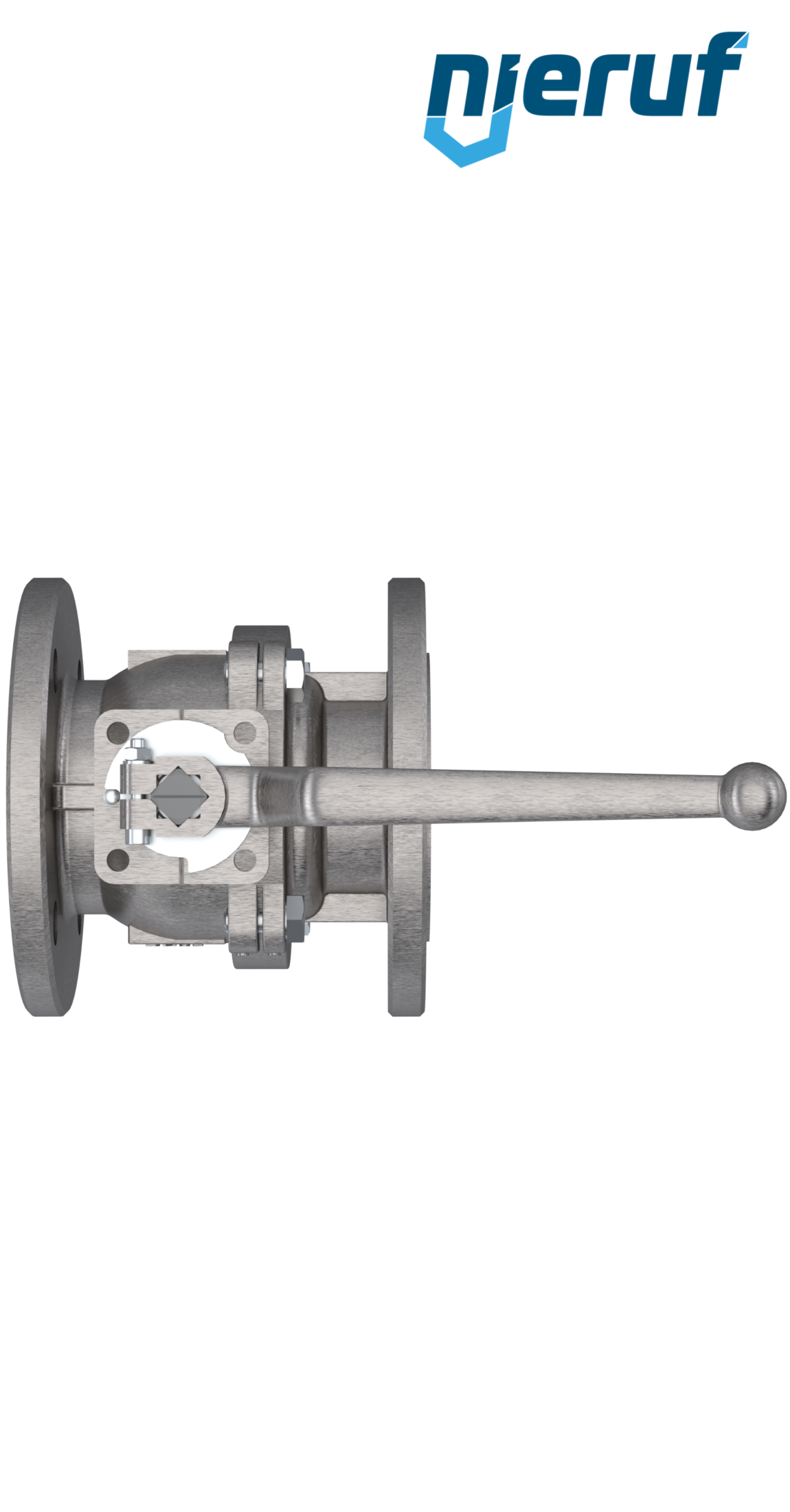 Steam-flange ball valve FK05 DN65 PN40 made of stainless steel 1.4408