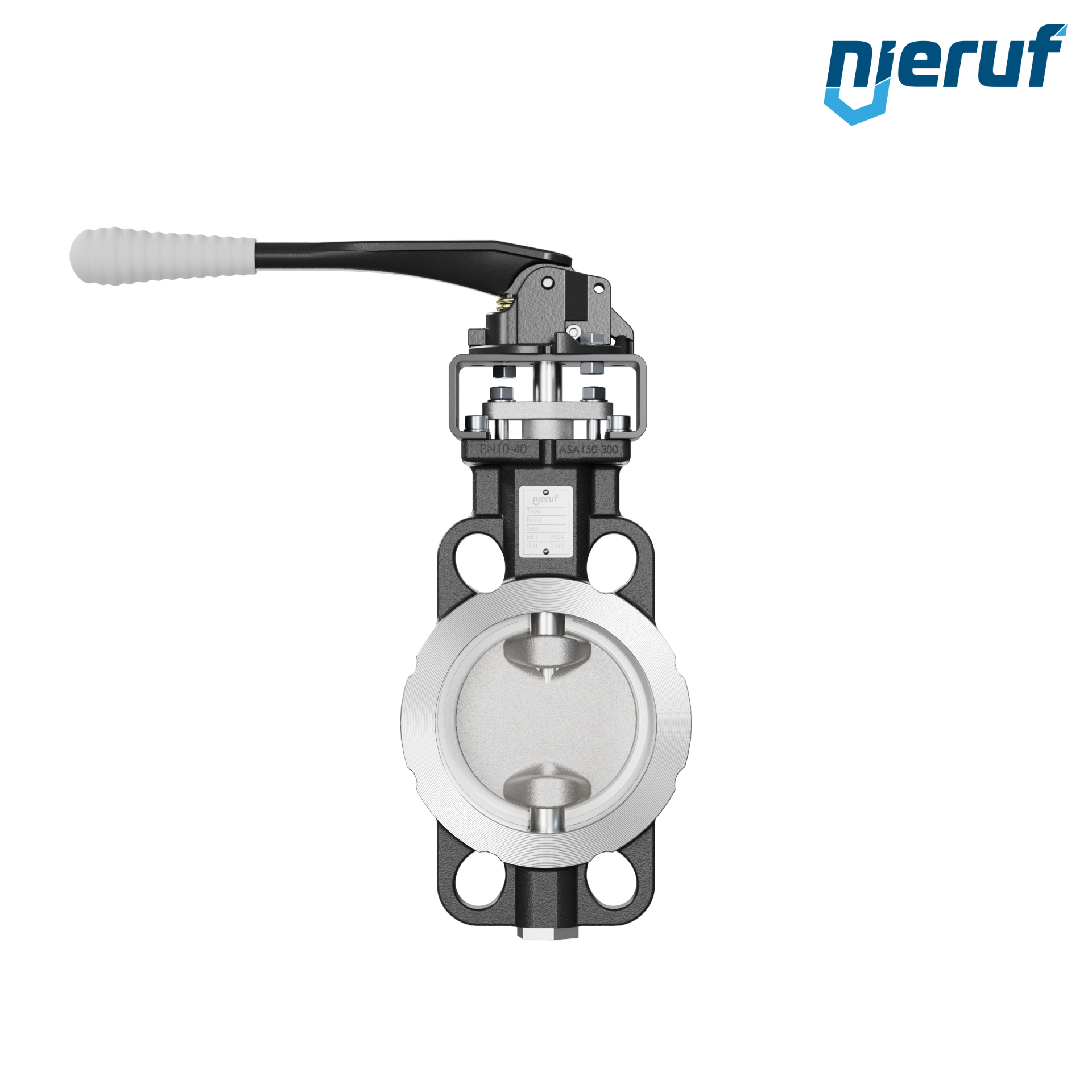 Double offset butterfly-valve AK11 DN 100 PN10-40 ANSI150-300 lever