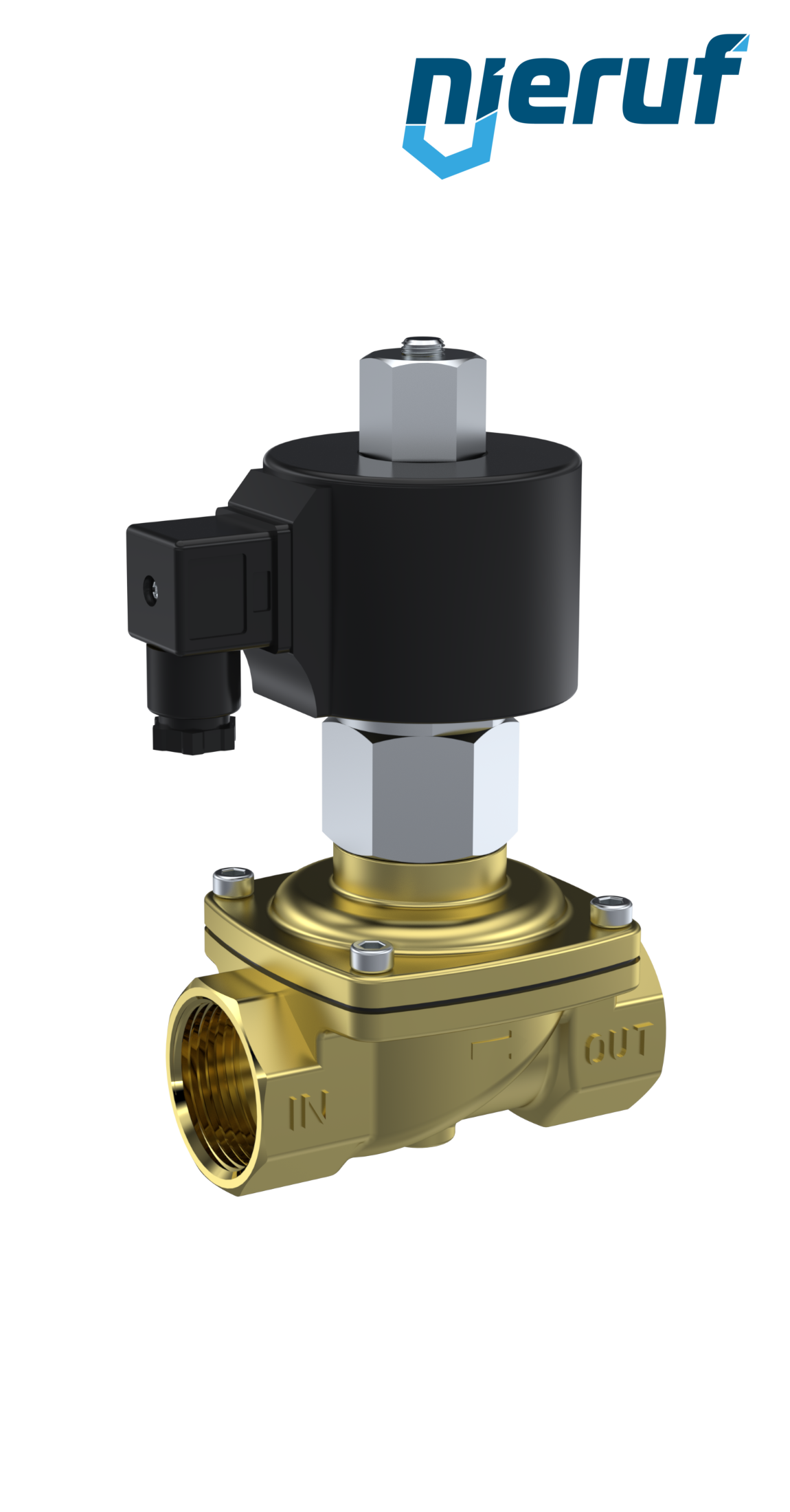 Solenoid valve DN25 G 1" Inch brass MV06 FKM 230V 50Hz NO