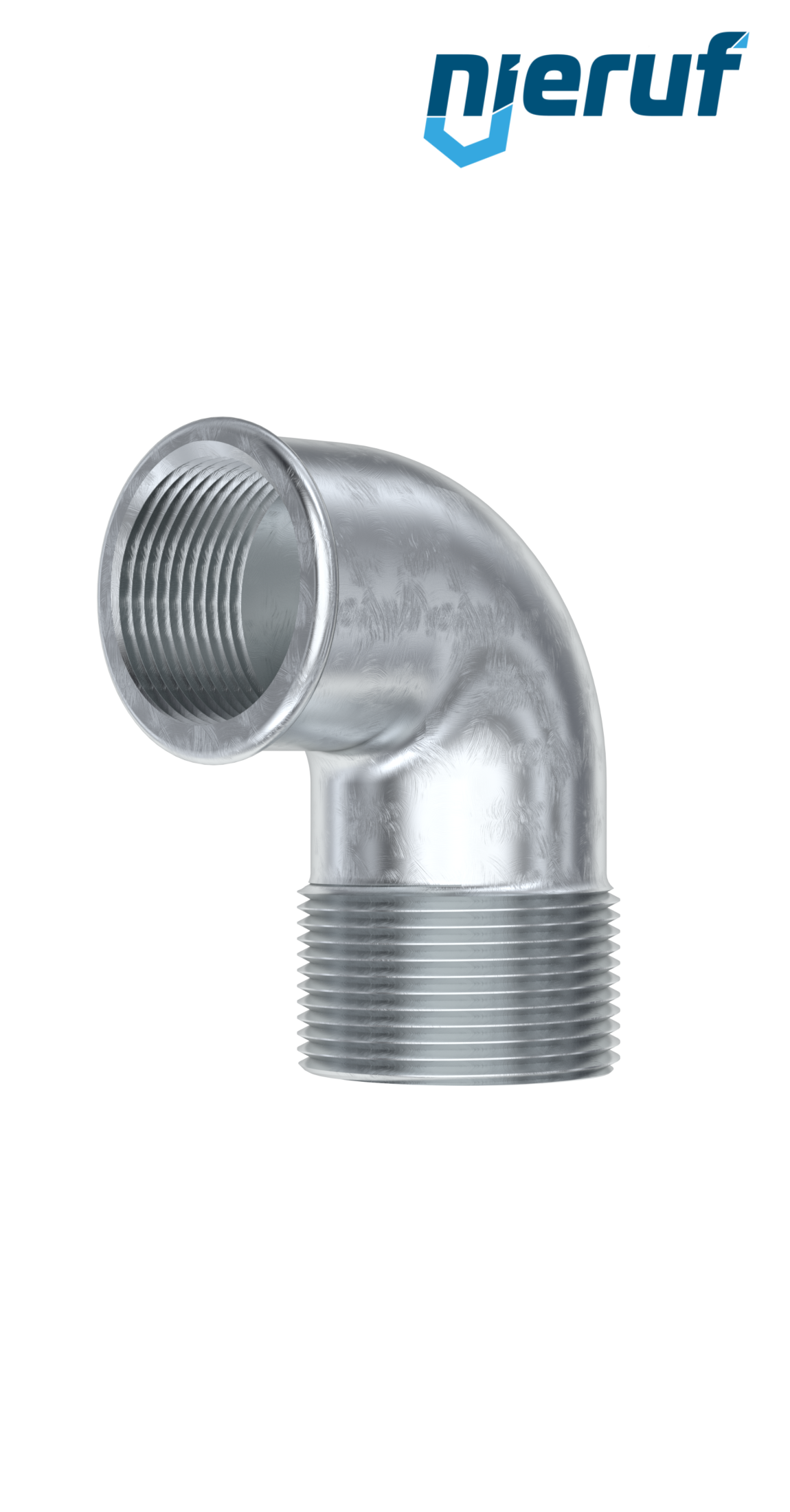 Malleable cast iron fitting elbow no. 92, DN25 - 1" inch galvanized