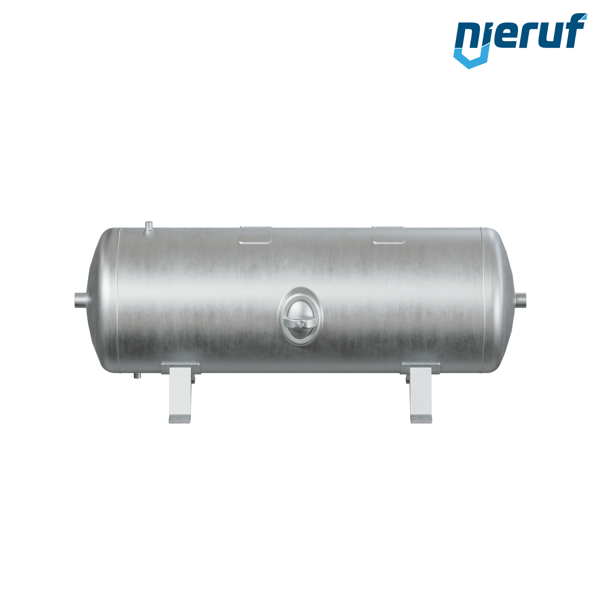 High pressure vessel horizontal BE02 350 liter, 0-23 bar, steel primed