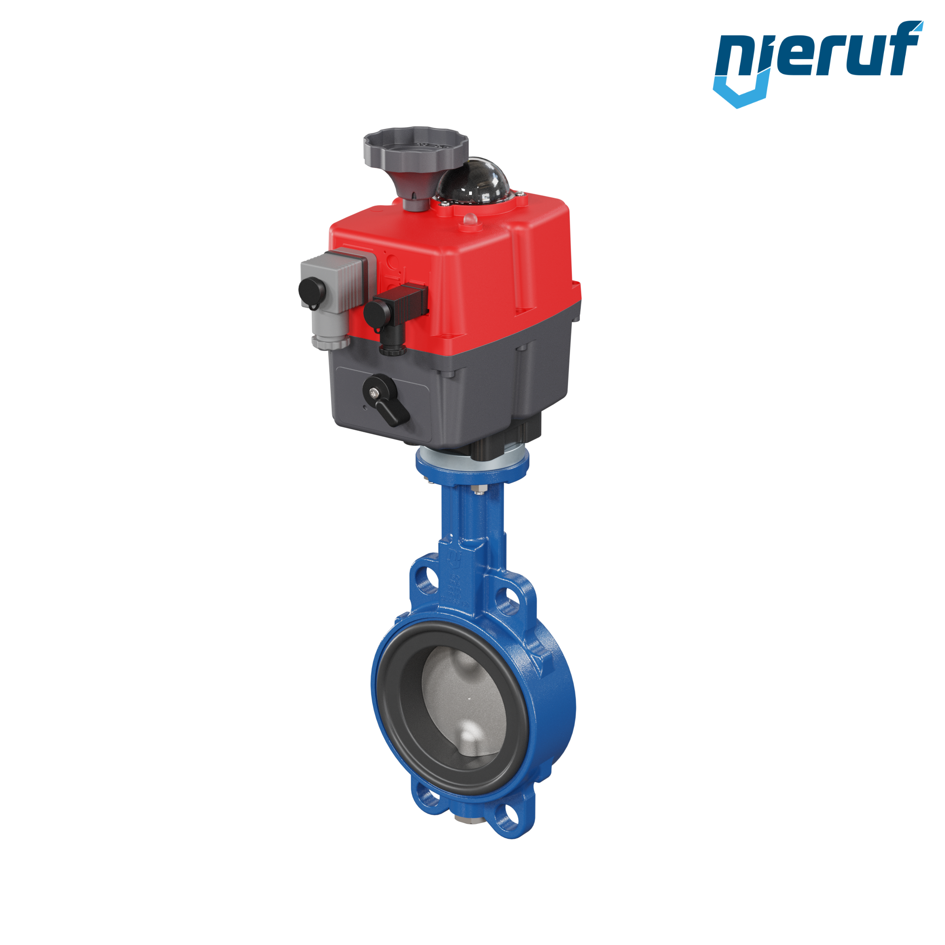 Butterfly valve DN 80 Wafer type electric actuator 24-240V DVGW gas