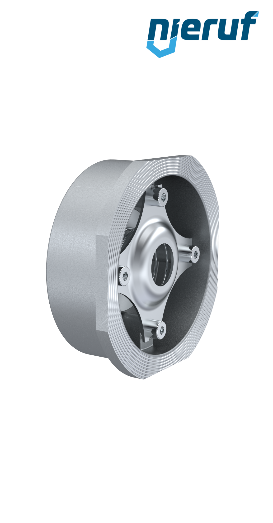 check valve DN 40 Stainless steel CF8M FPM (Viton) PN 6/10/16/25/40 DIN EN 1092-1 Form B