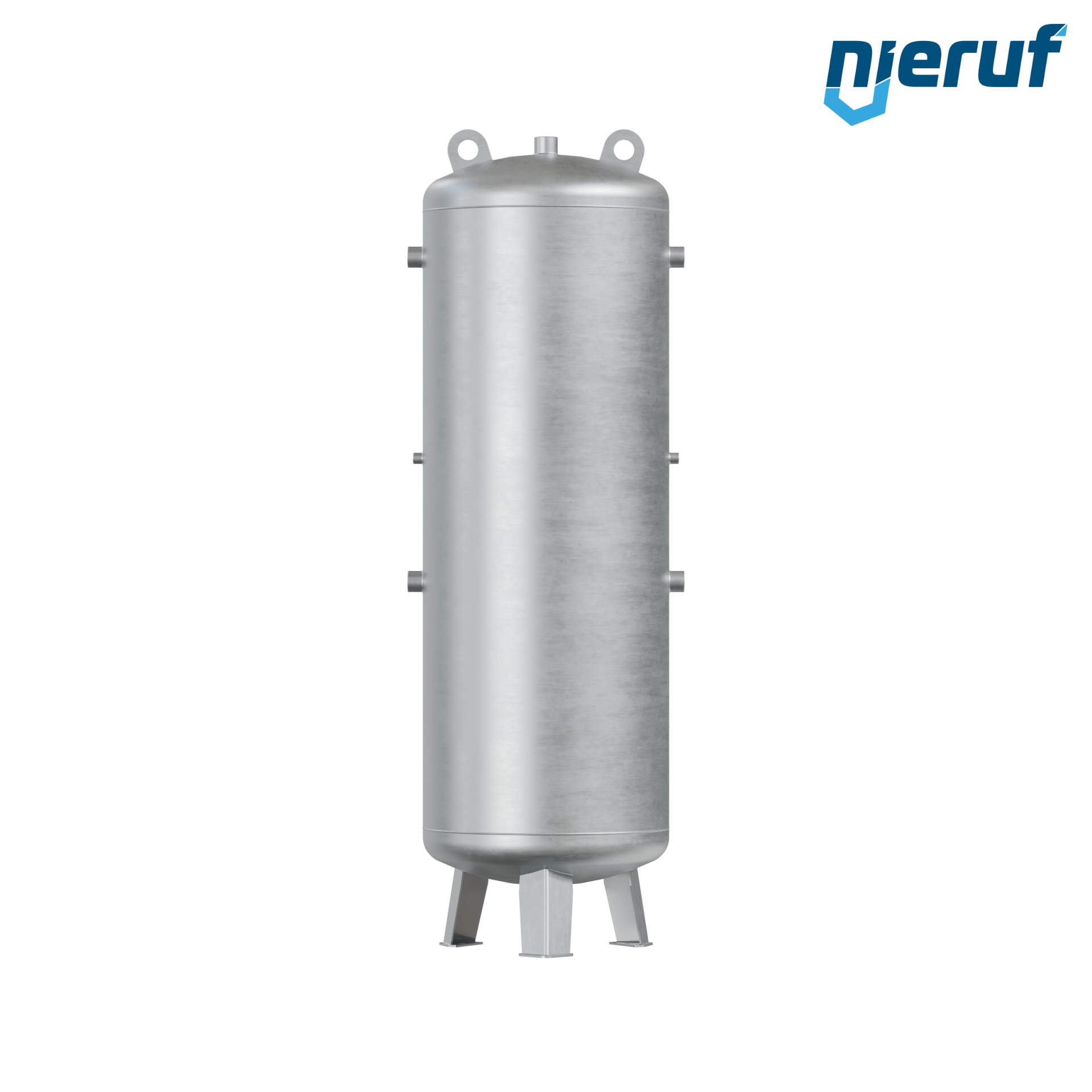 High pressure vessel vertical BE02 500 liter, 0-26 bar, steel galvanized