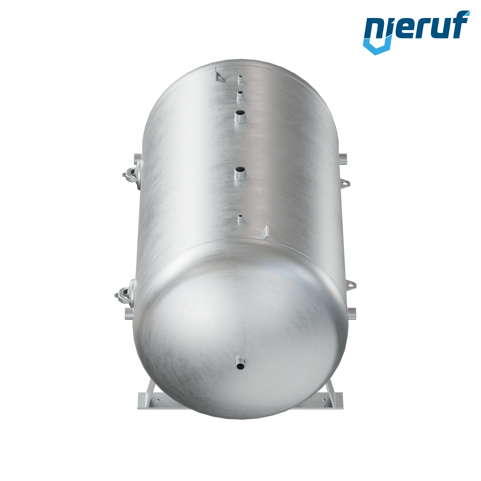 Pressure vessel horizontal BE01 10000 liter, 0-11 bar, steel galvanized, nominal size 2000 mm