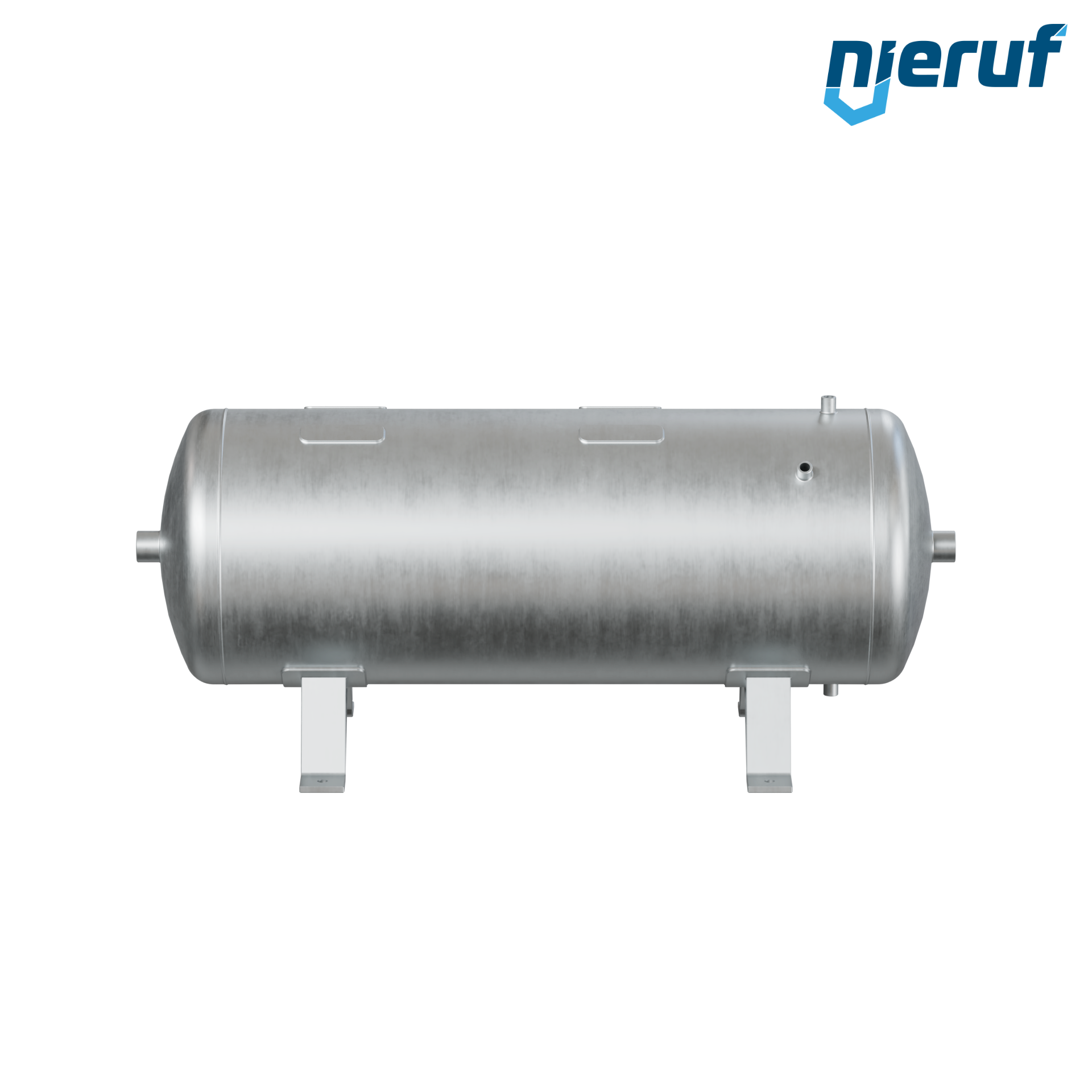 Pressure vessel horizontal BE01 250 liter, 0-11 bar, steel galvanized