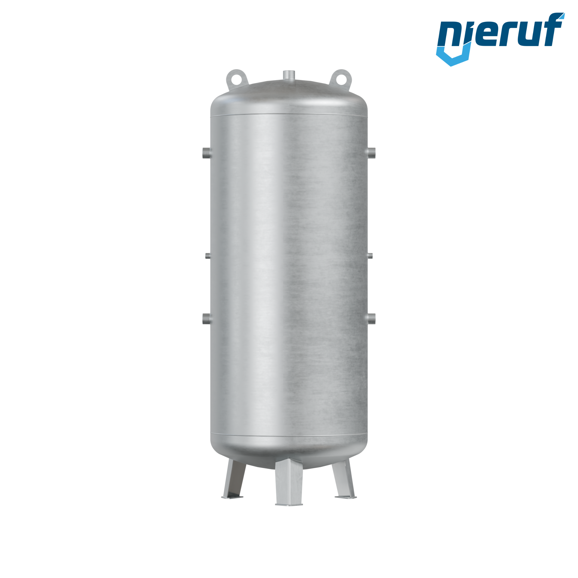 Vacuum vessel vertical BE03 750 liter, -1-3 bar, steel galvanized