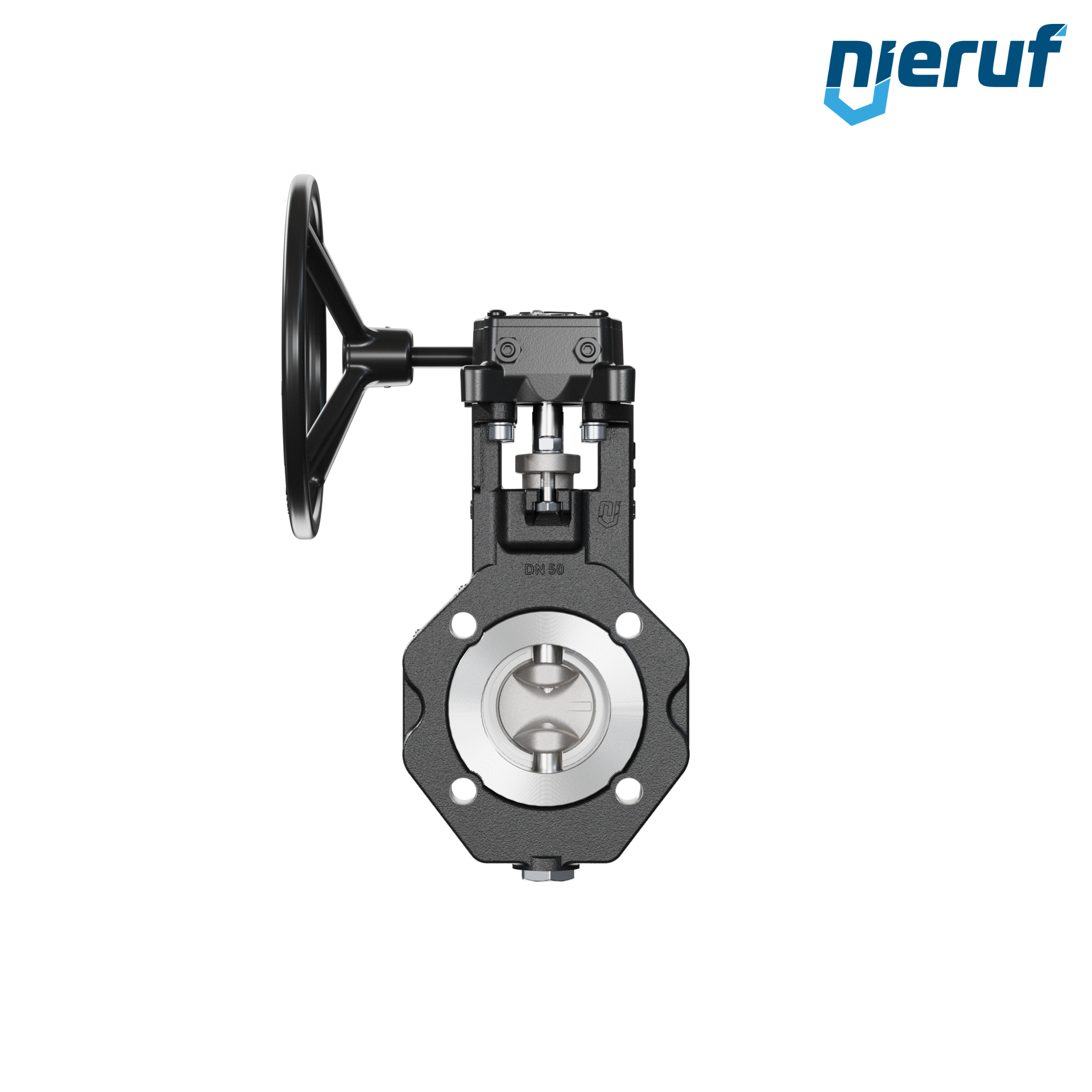 Double offset butterfly-valve AK12 DN 50 PN10-40 worm gear