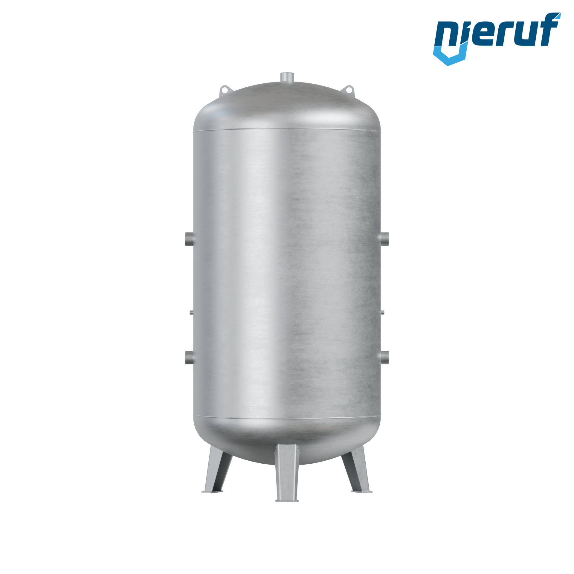 Pressure vessel vertical BE01 3000 liter, 0-16 bar, steel galvanized